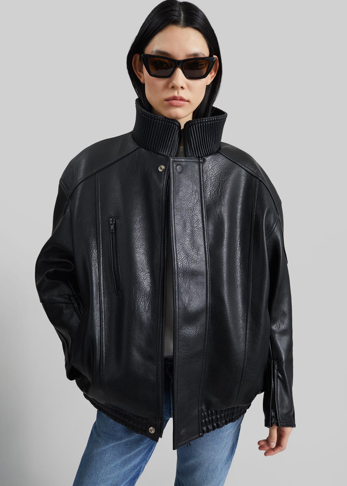 Zion Quilted Bomber Jacket - Black - 6