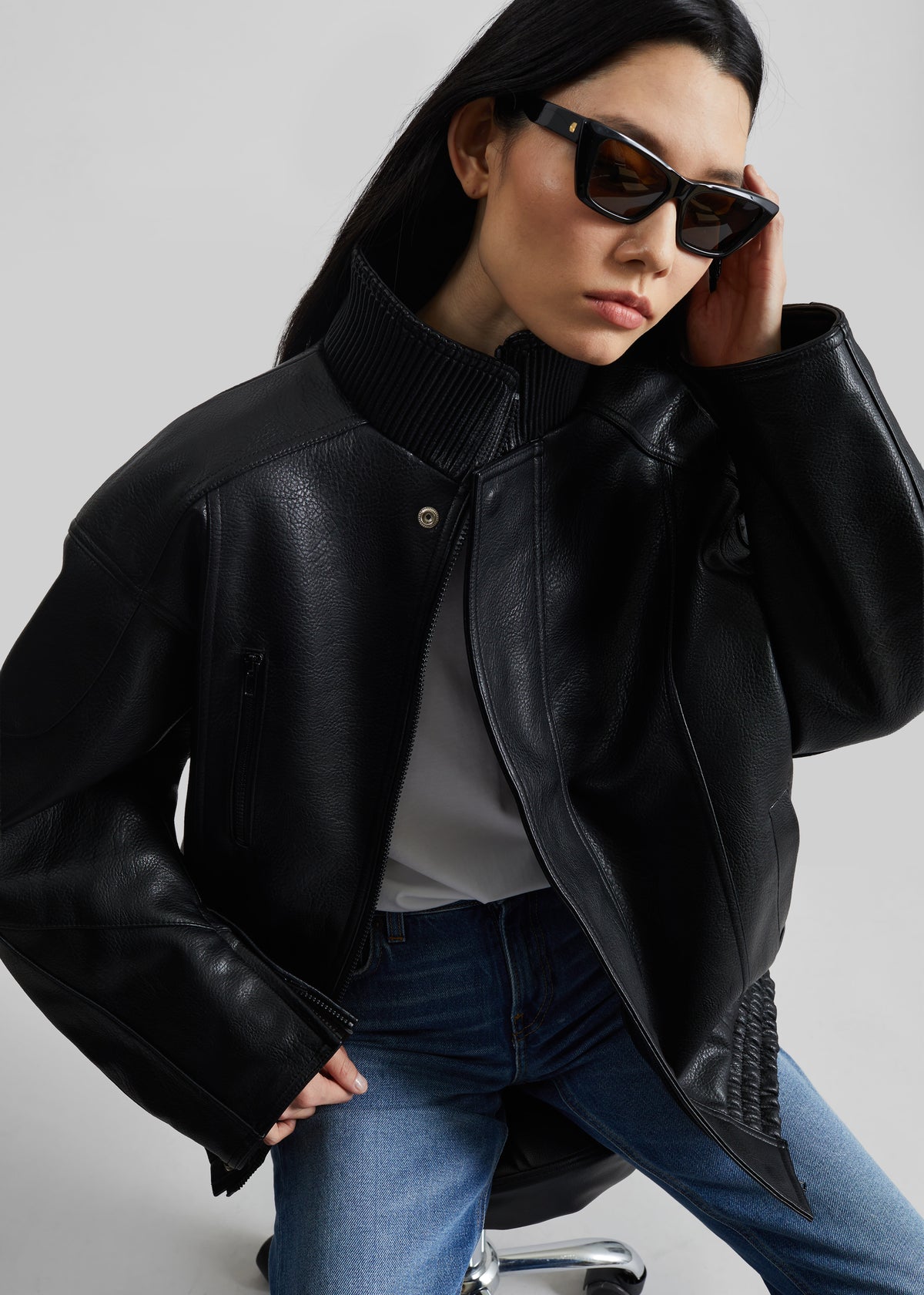 Zion Quilted Bomber Jacket - Black - 7