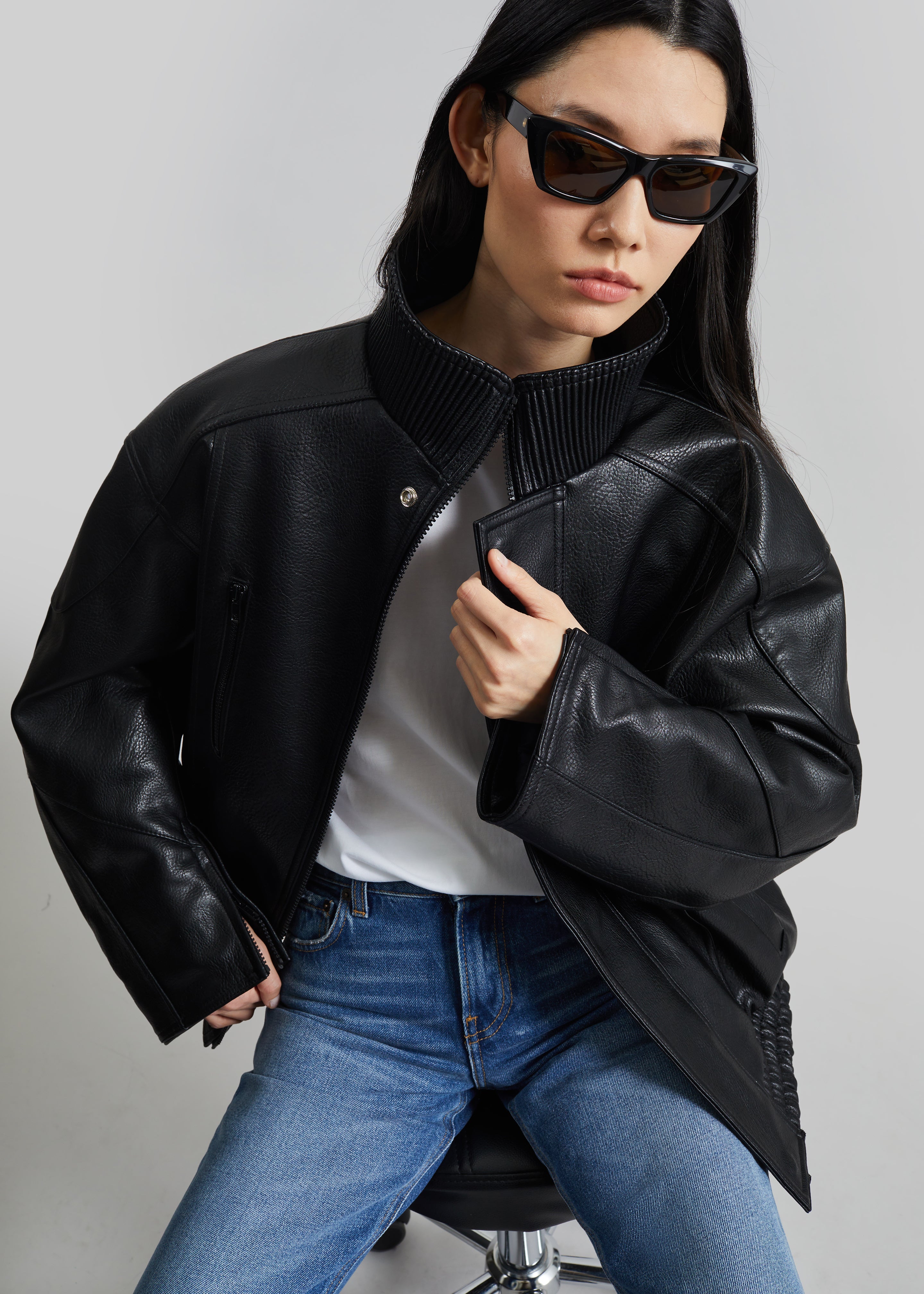 Zion Quilted Bomber Jacket - Black – The Frankie Shop