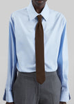 Zira Knitted Silk Tie - Brown