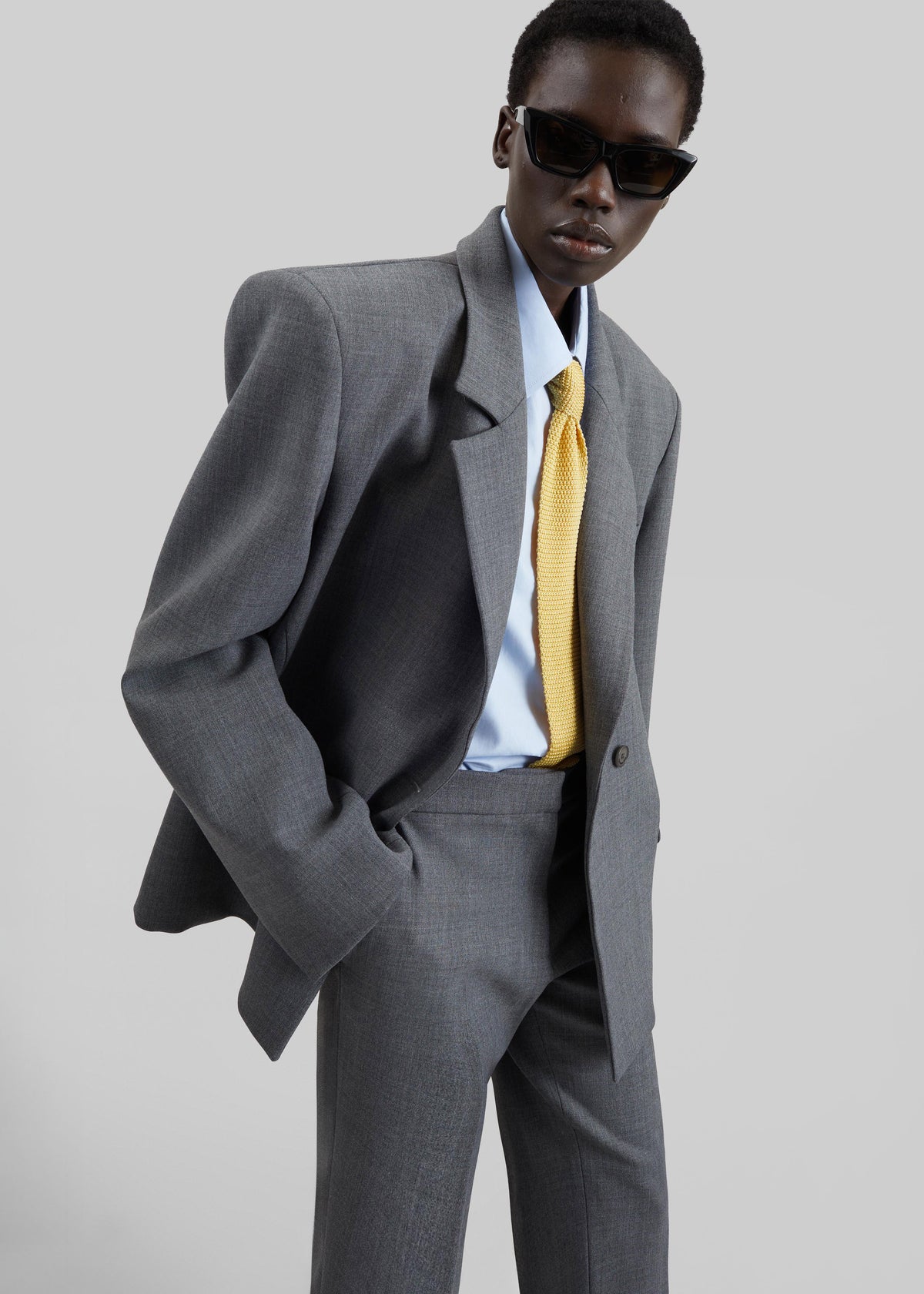 Zira Knitted Silk Tie - Yellow