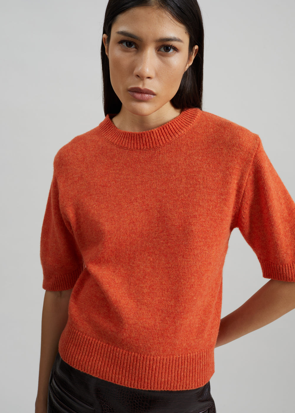 Zoersel Knit Top - Orange - 1