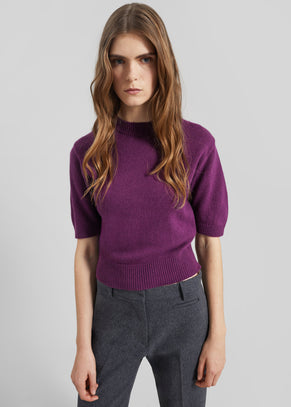 Zoersel Knit Top - Purple