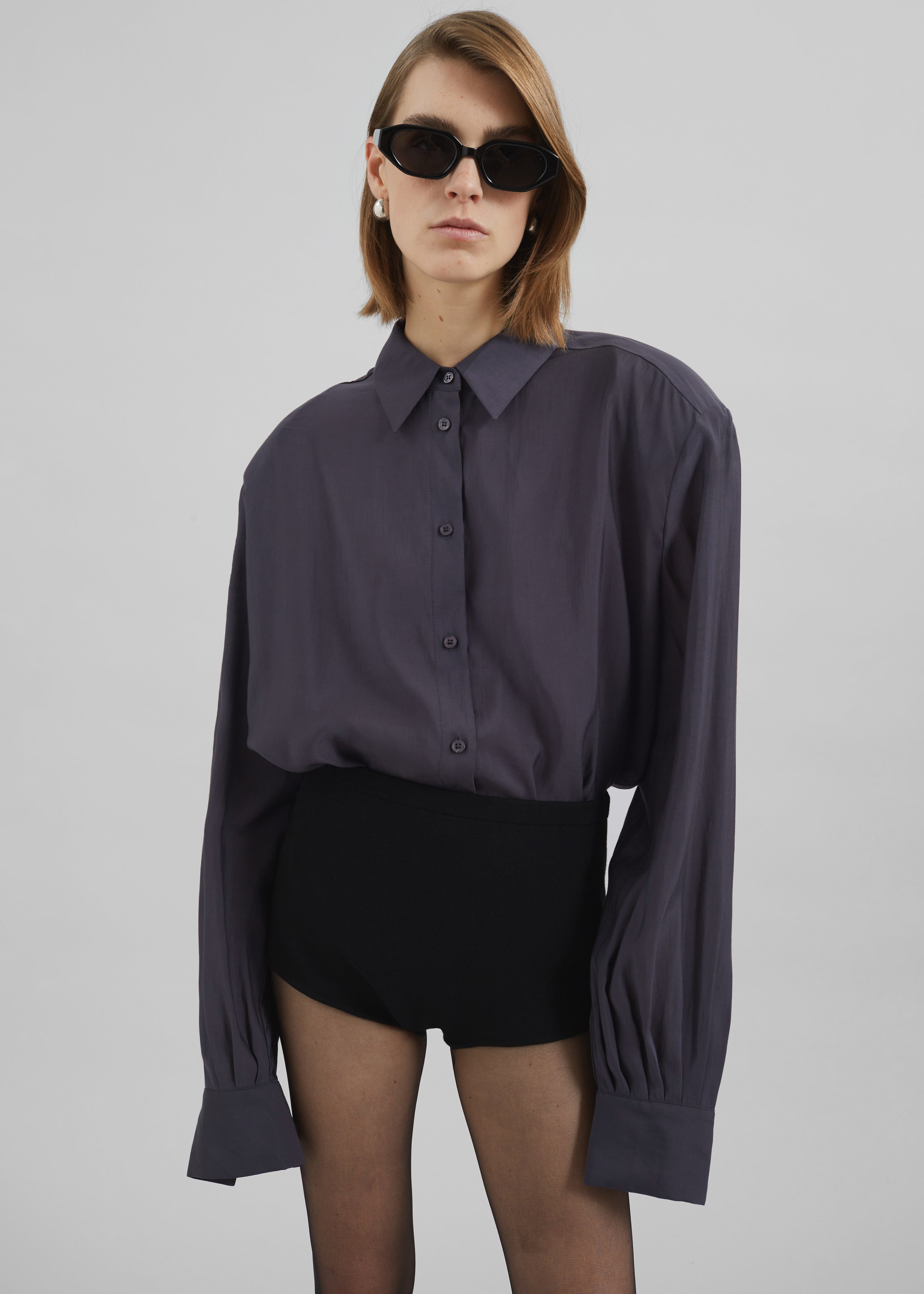 Zoula Padded Shirt - Charcoal - 5