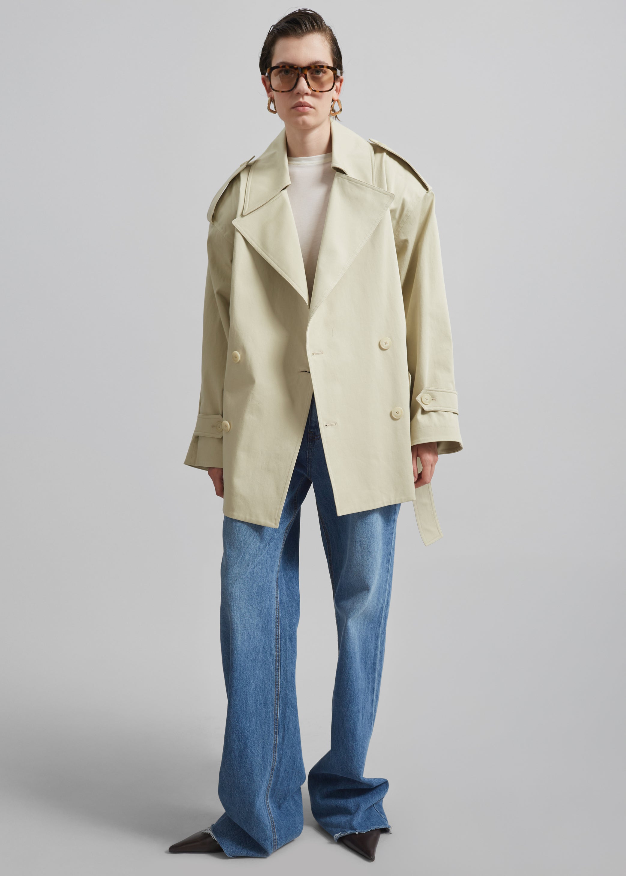 Shop the look image for Zurich Oversized Short Trench - Cement