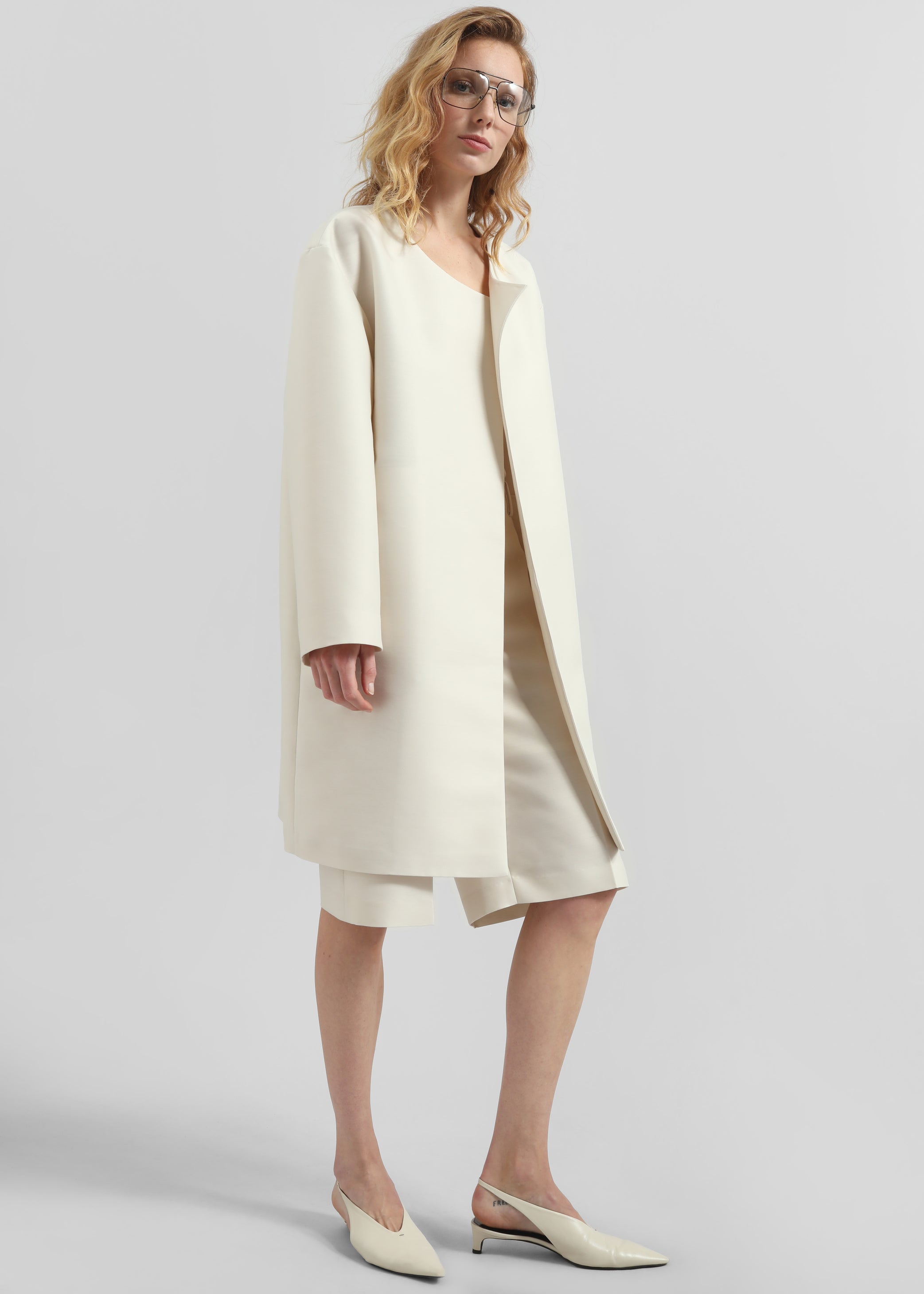 Shop the look image for Zwolle Sheen Light Overcoat - Cream