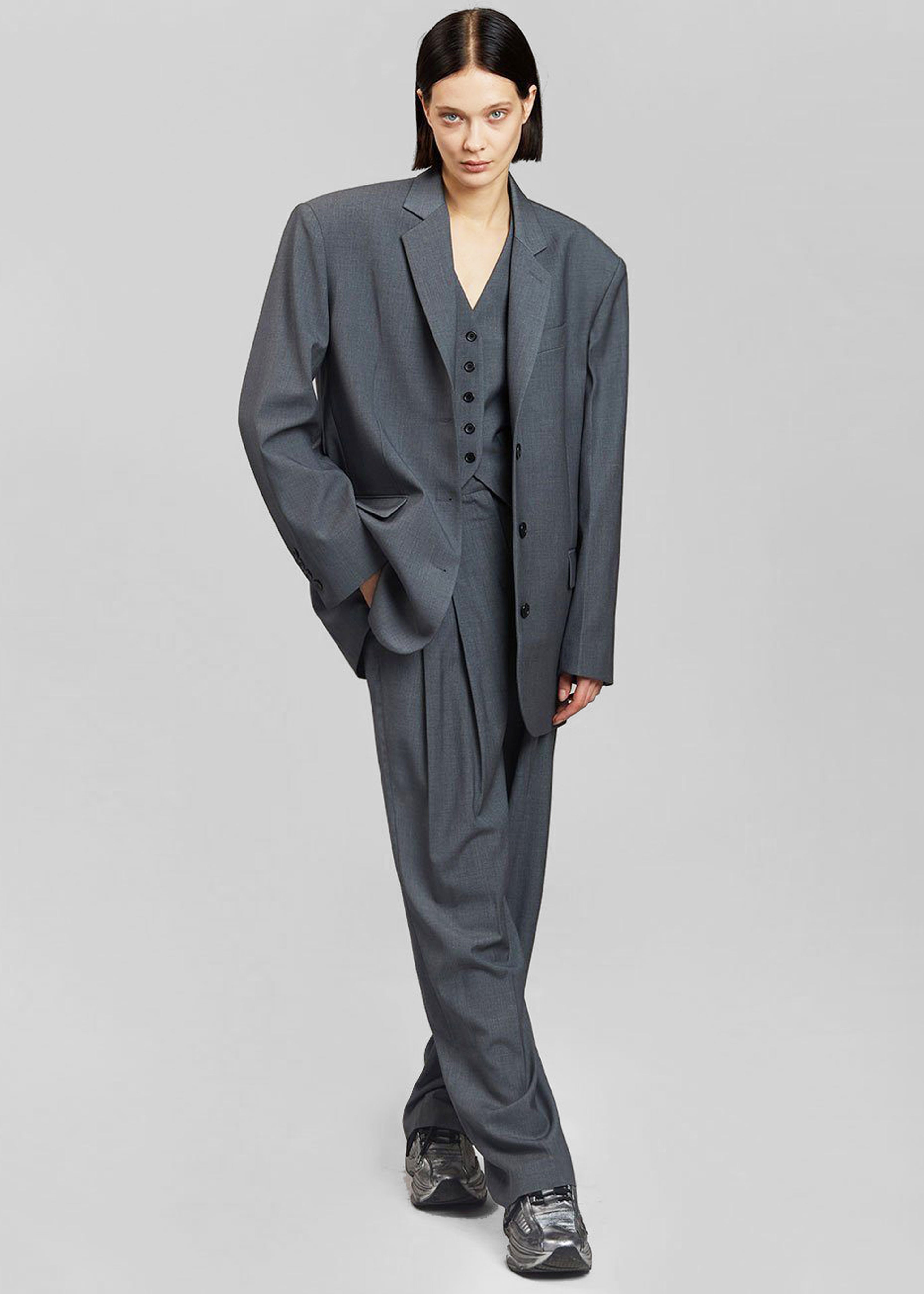 Gelso Waistcoat - Dark Grey Melange - 7