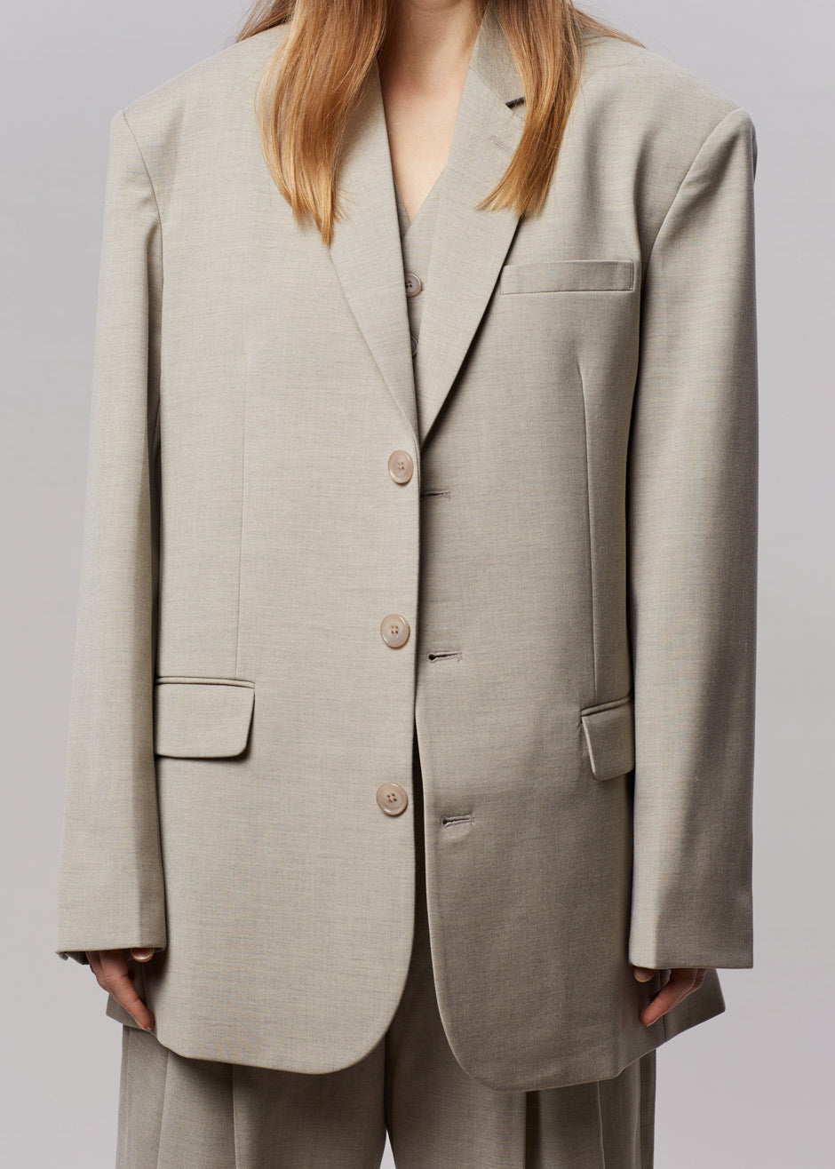 Taupe on sale blazer womens