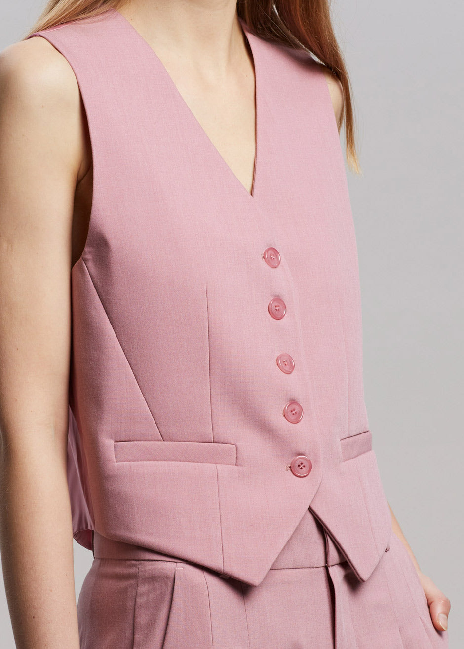 Gelso Waistcoat - Rose – The Frankie Shop