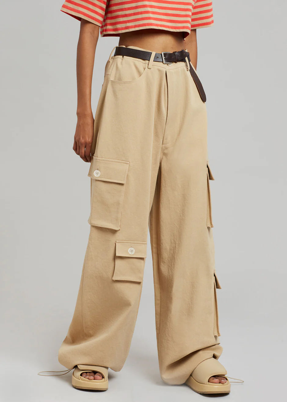 Hailey Oversized Cargo Pants - Tan – The Frankie Shop