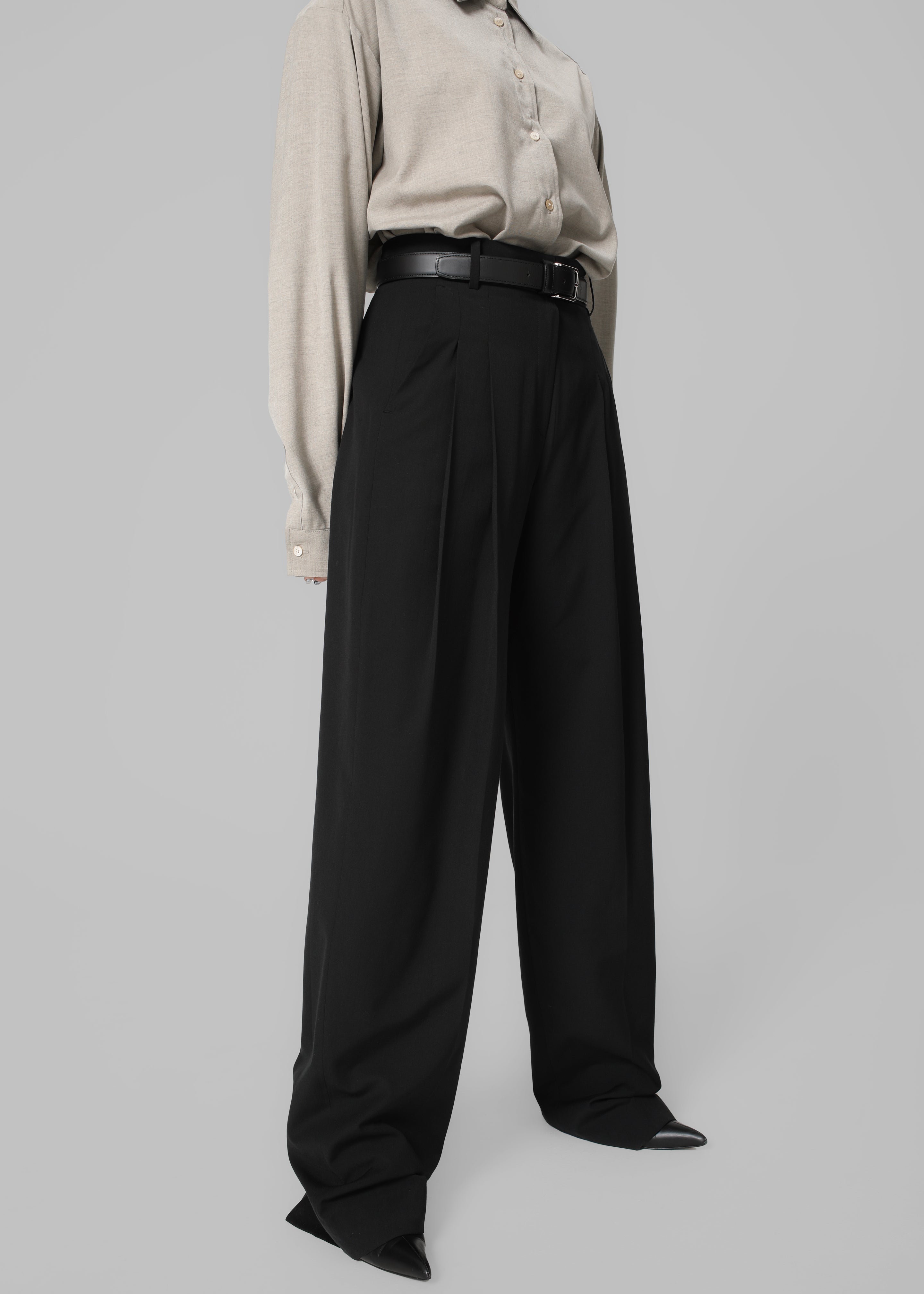 Gelso Pleated Trousers - Black - 12