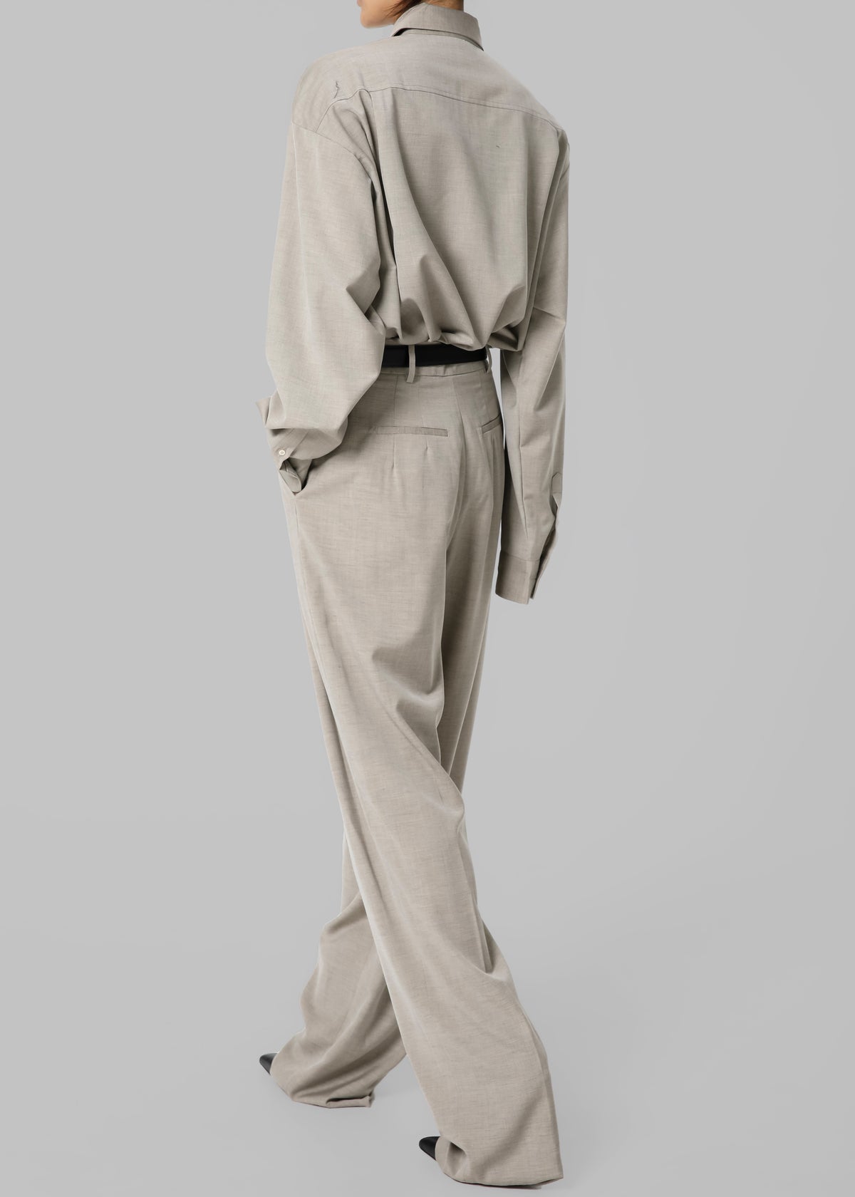Gelso Shirt - Light Taupe Melange - 6