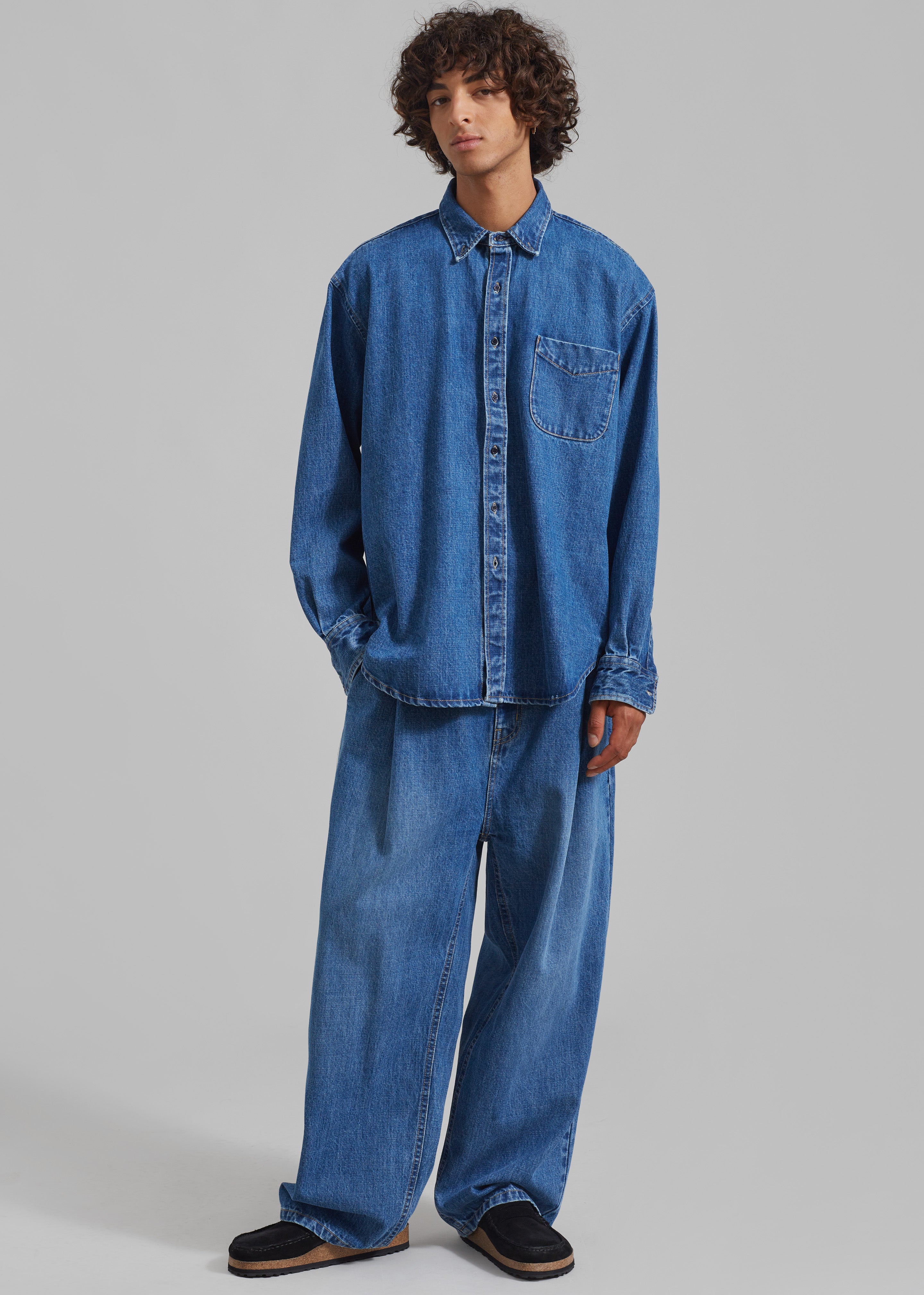 Sinclair Denim Shirt - Medium Wash – The Frankie Shop