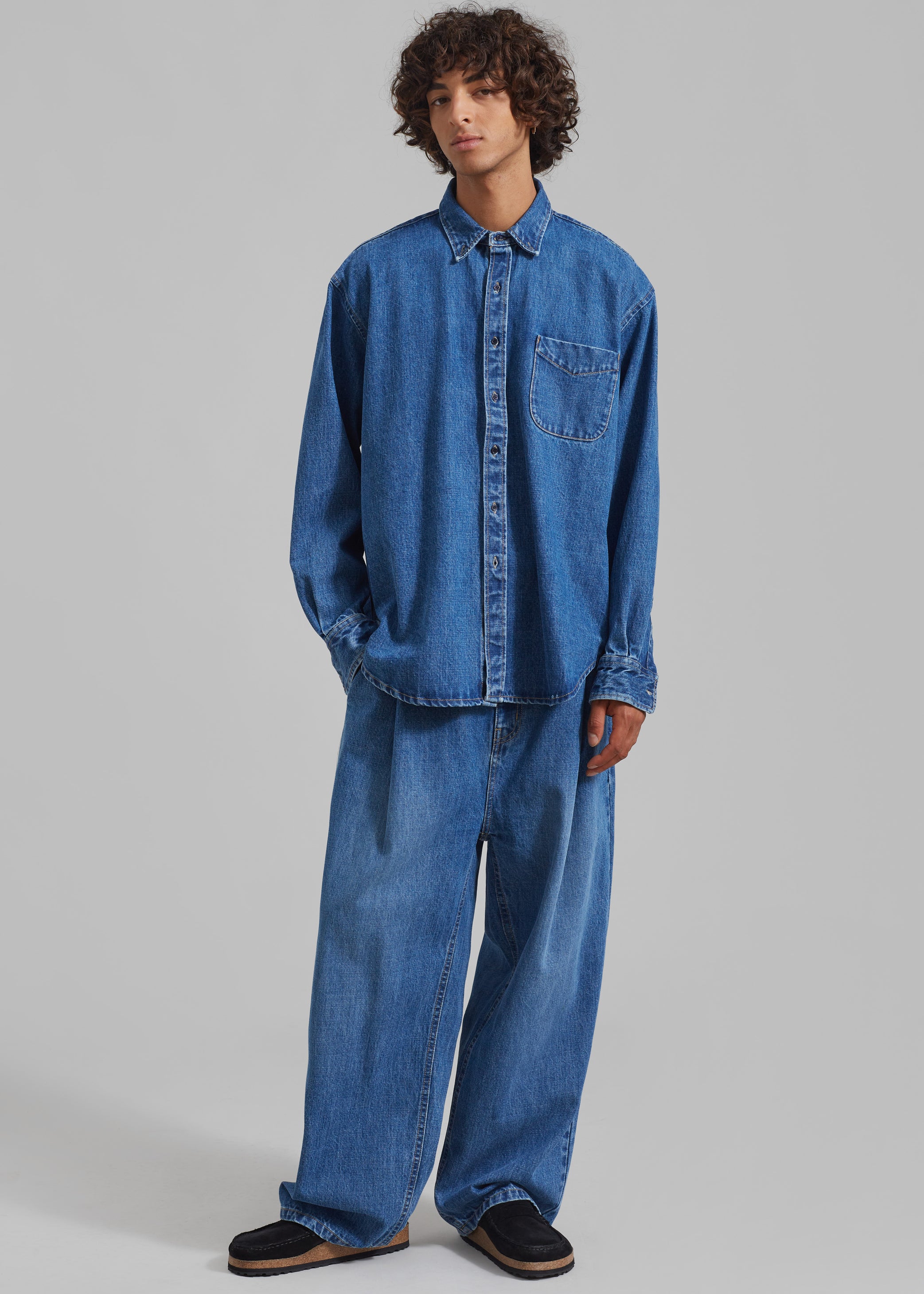 Shop the look image for Sinclair Denim Shirt - Medium Wash