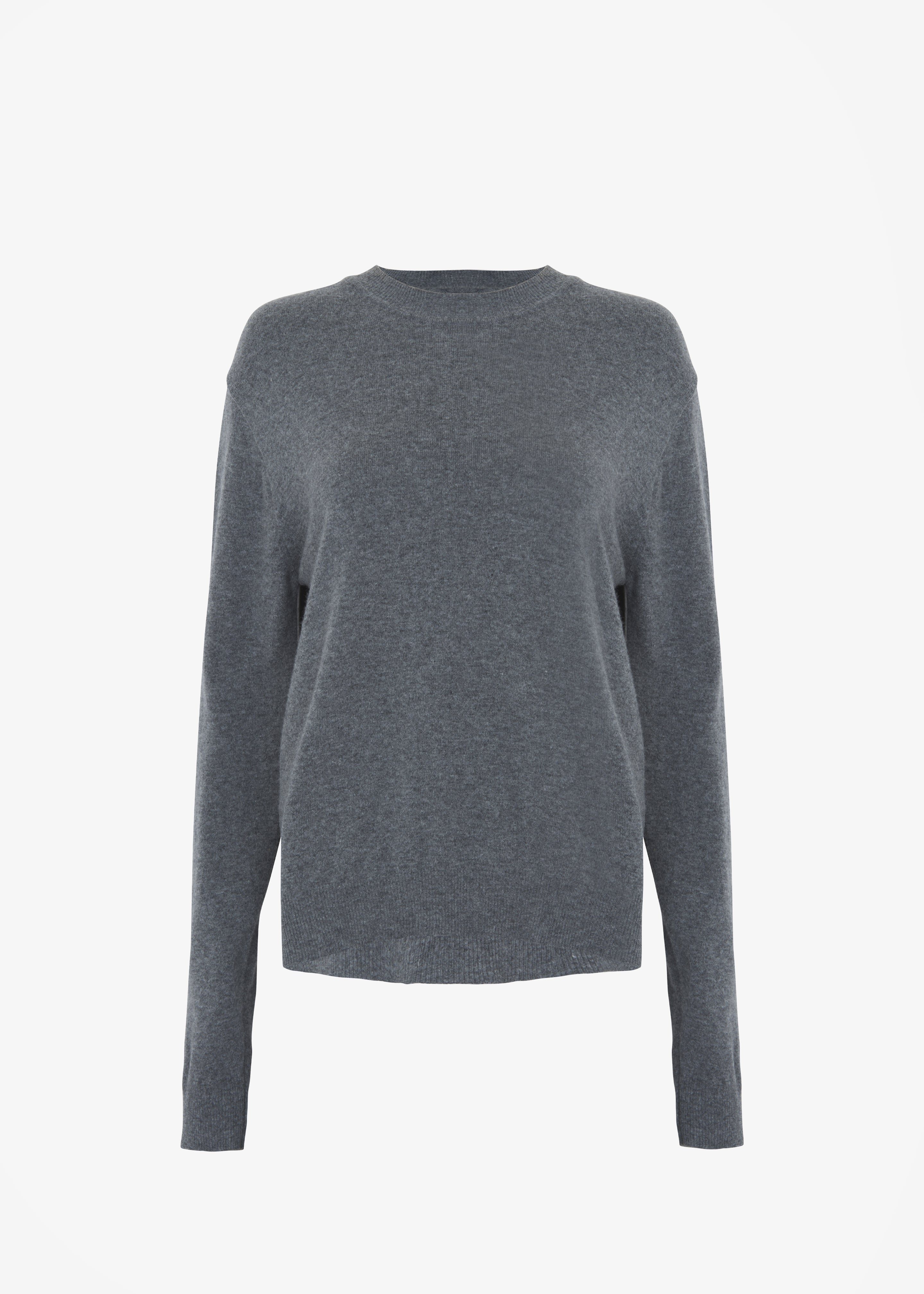 Aurora Wool Blend Knit Sweater - Grey - 10