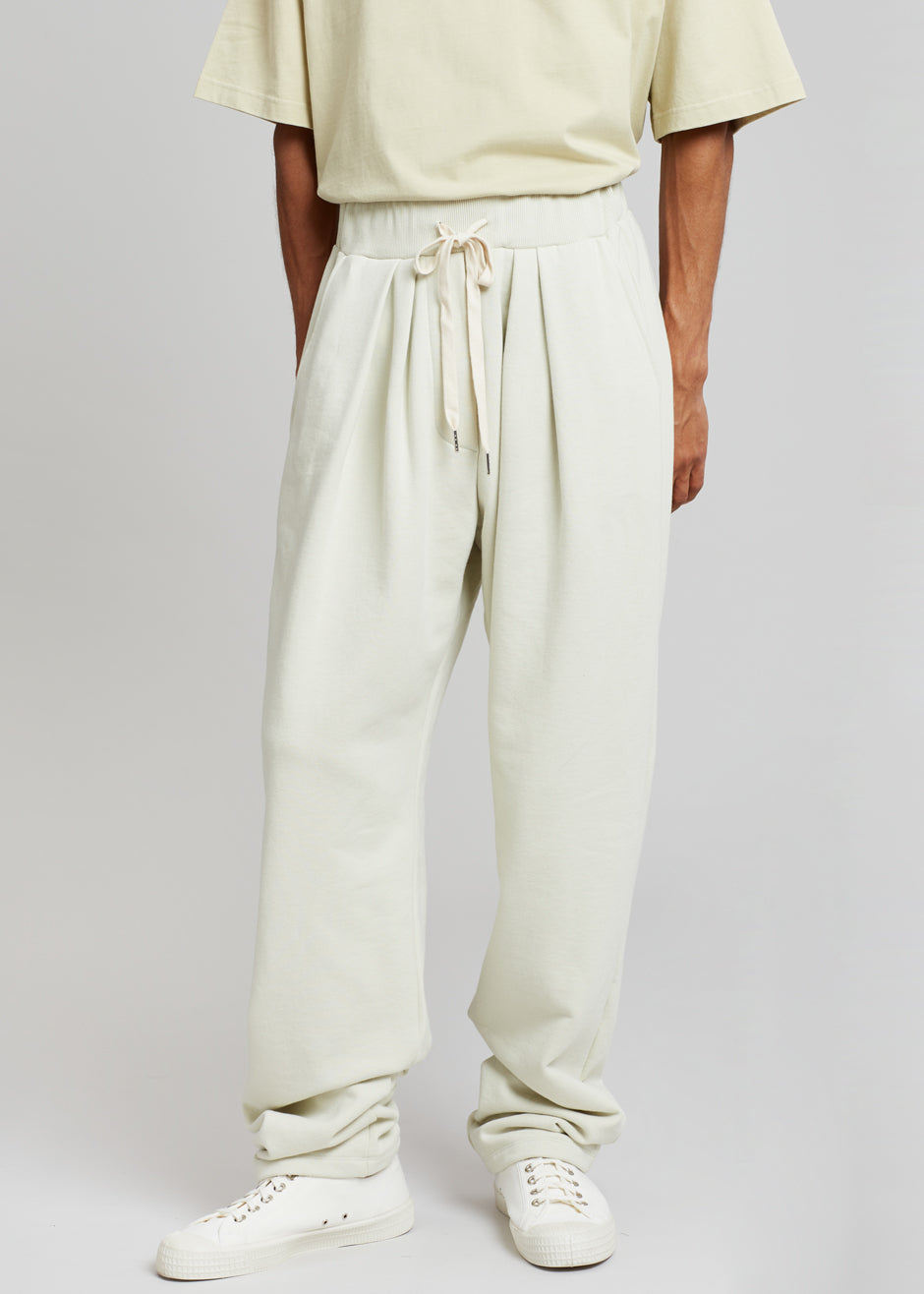 Frankie Shop Pleated Cotton and Linen Pants