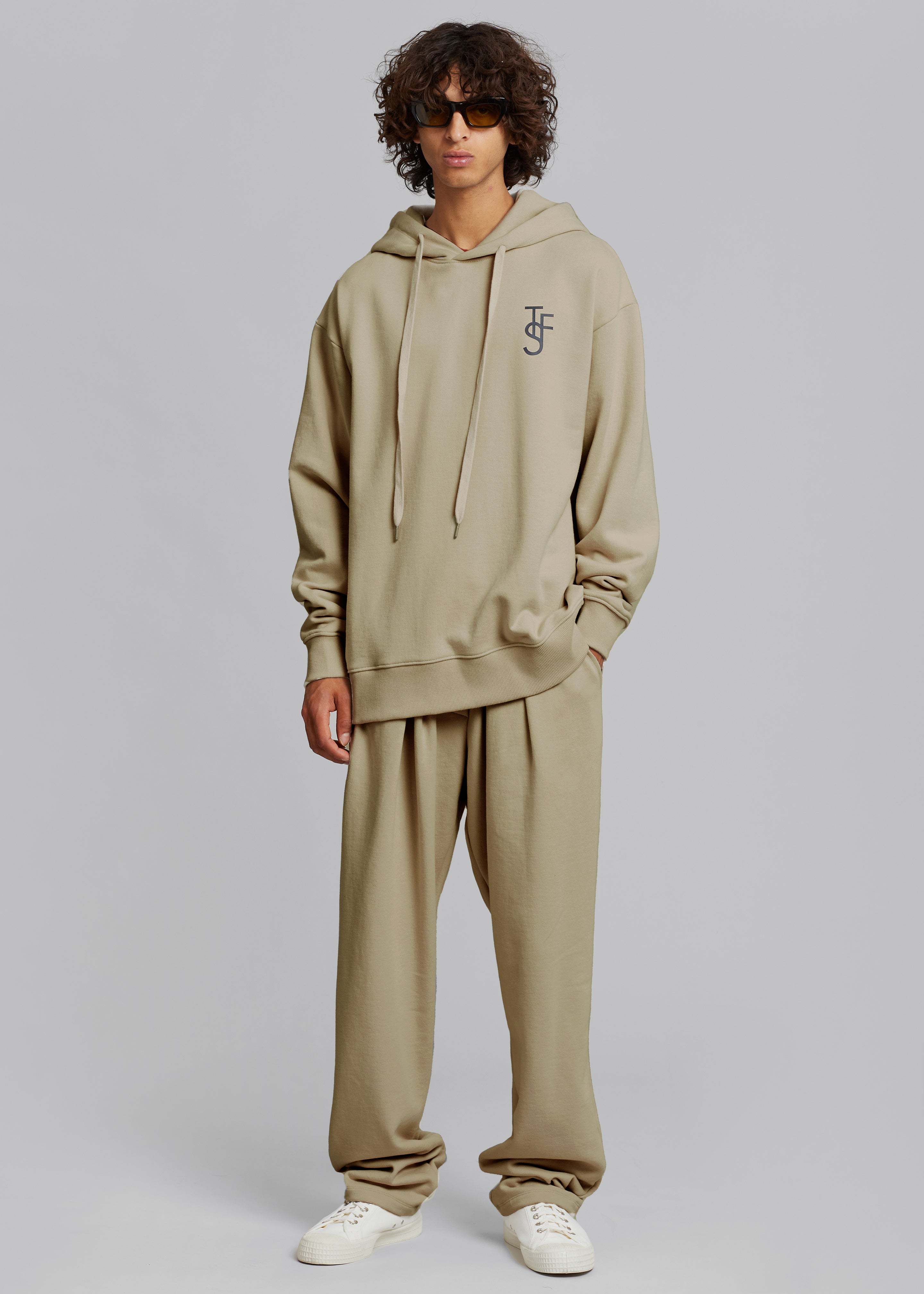 Alec Pleated Jogger Pants - Olive - 1