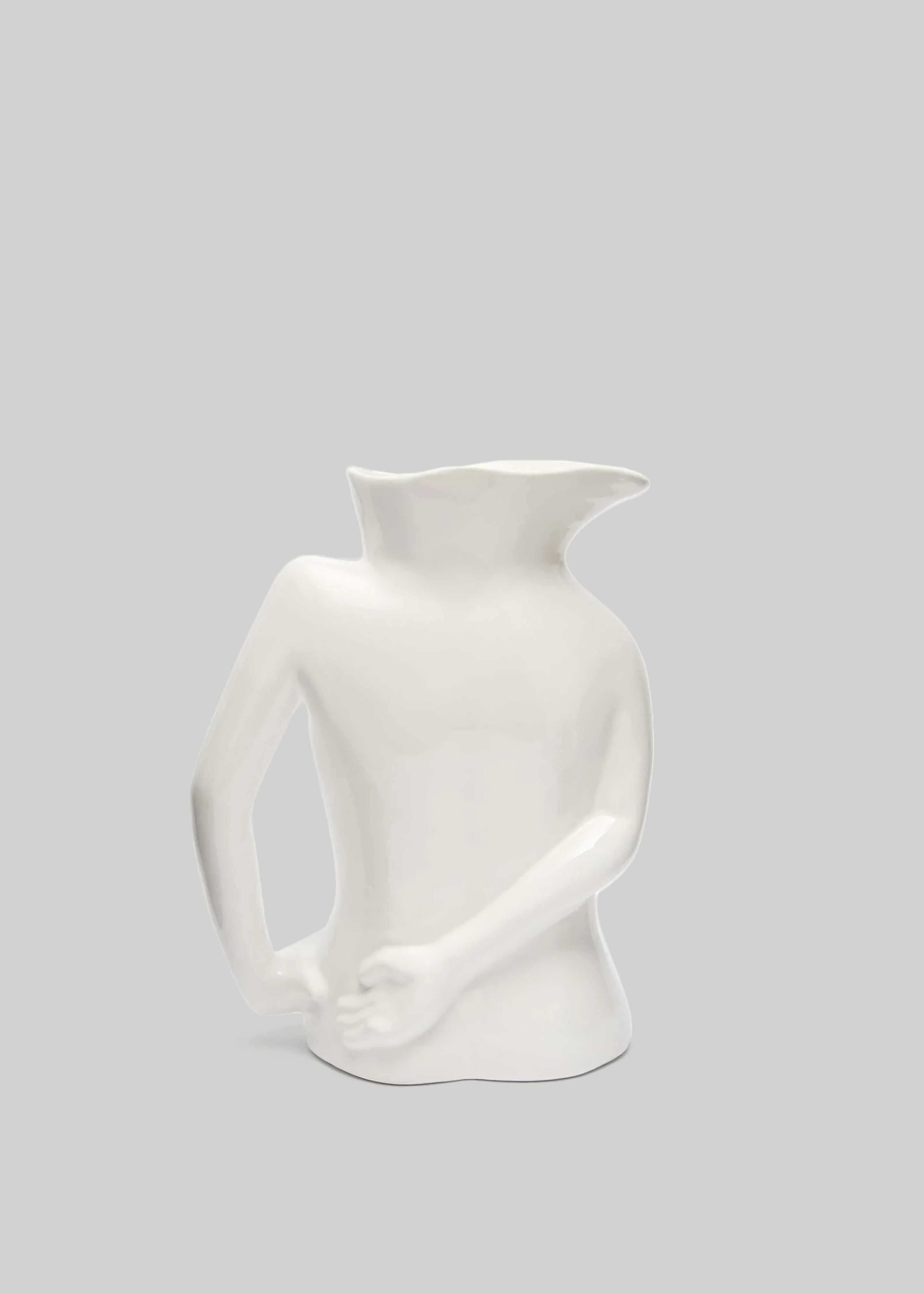 Anissa Kermiche Jugs Jug Ceramic Vase - White - 3