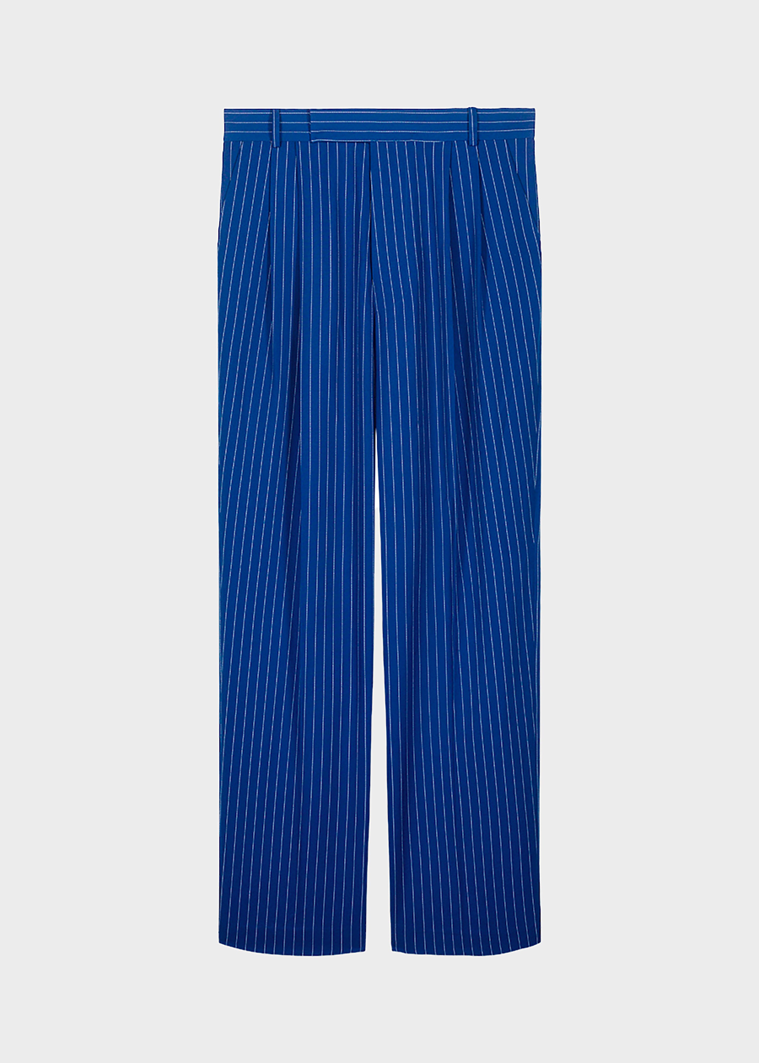 Bea Fluid Stripe Suit Pants - Deep Blue - 8