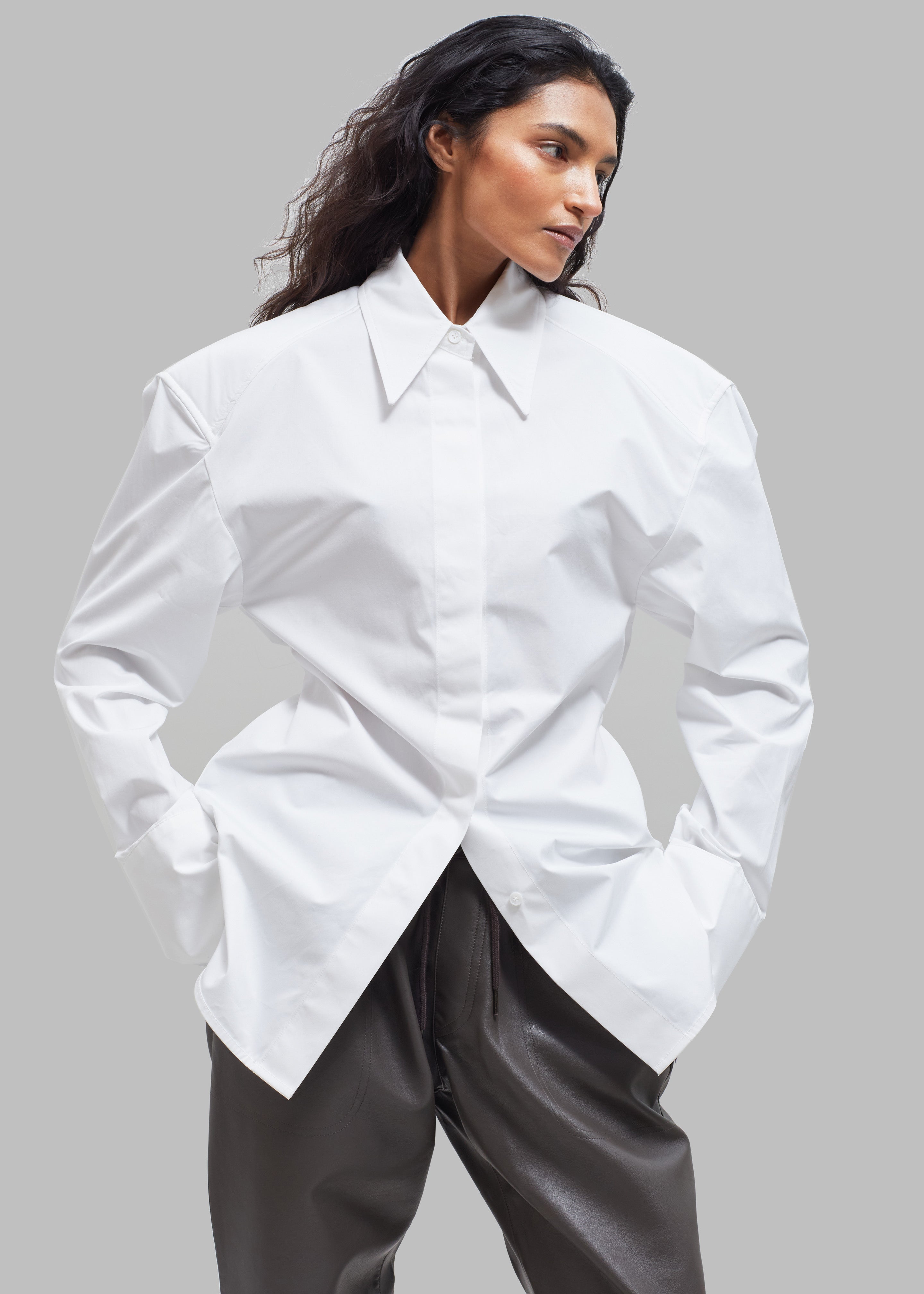 Bec Padded Shirt - White - 6