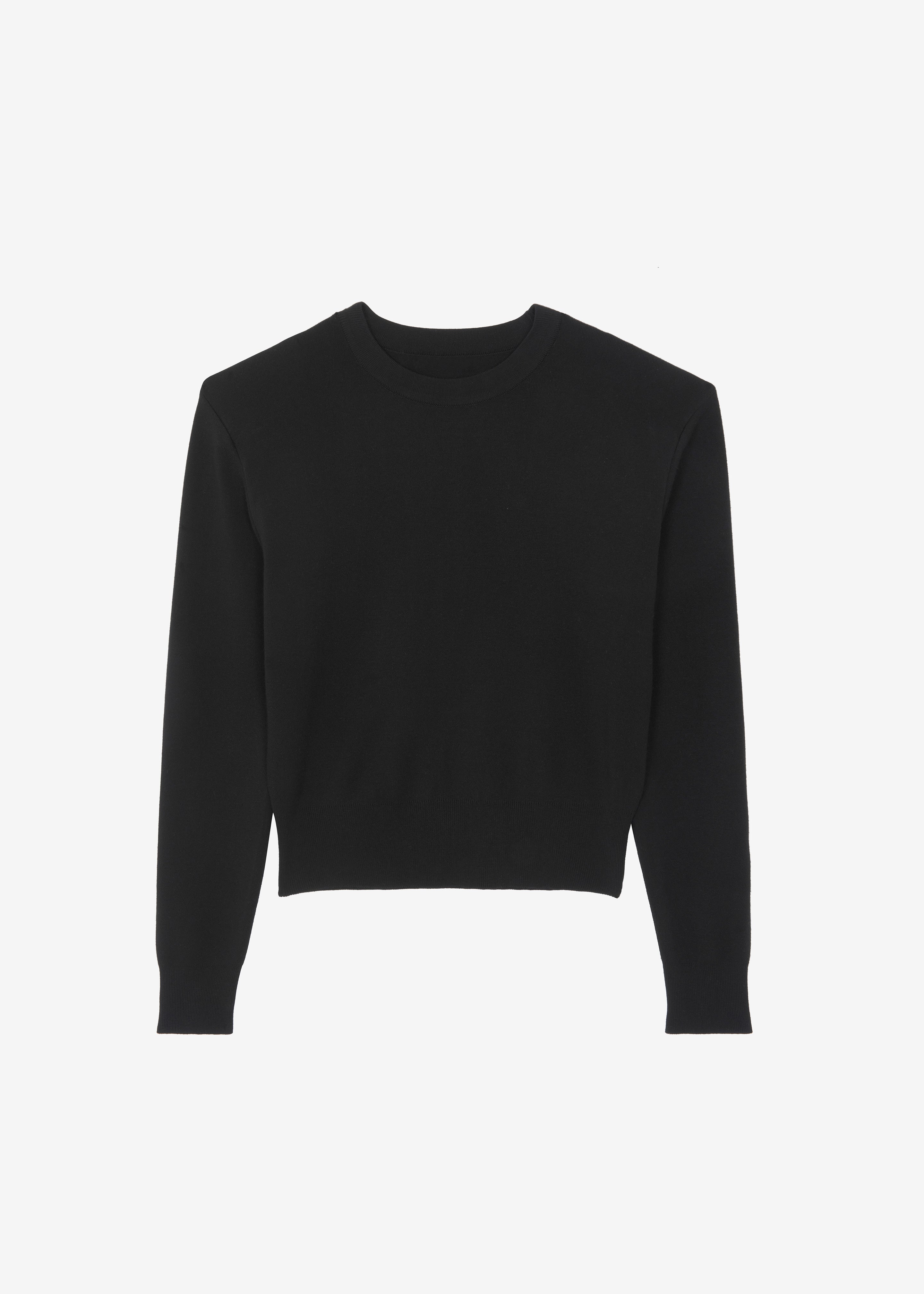 Clover Padded Knit Top - Black - 10