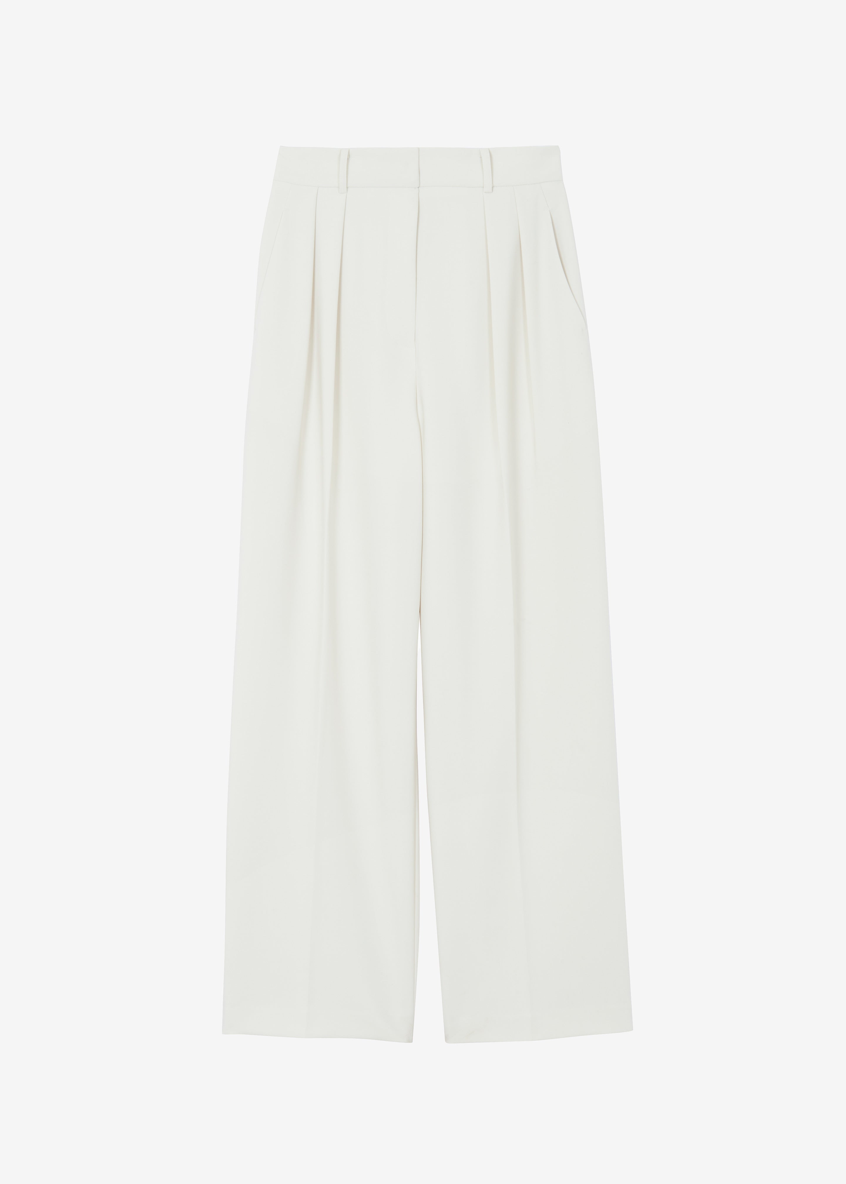 Corrin Pleated Trousers - Ivory - 10