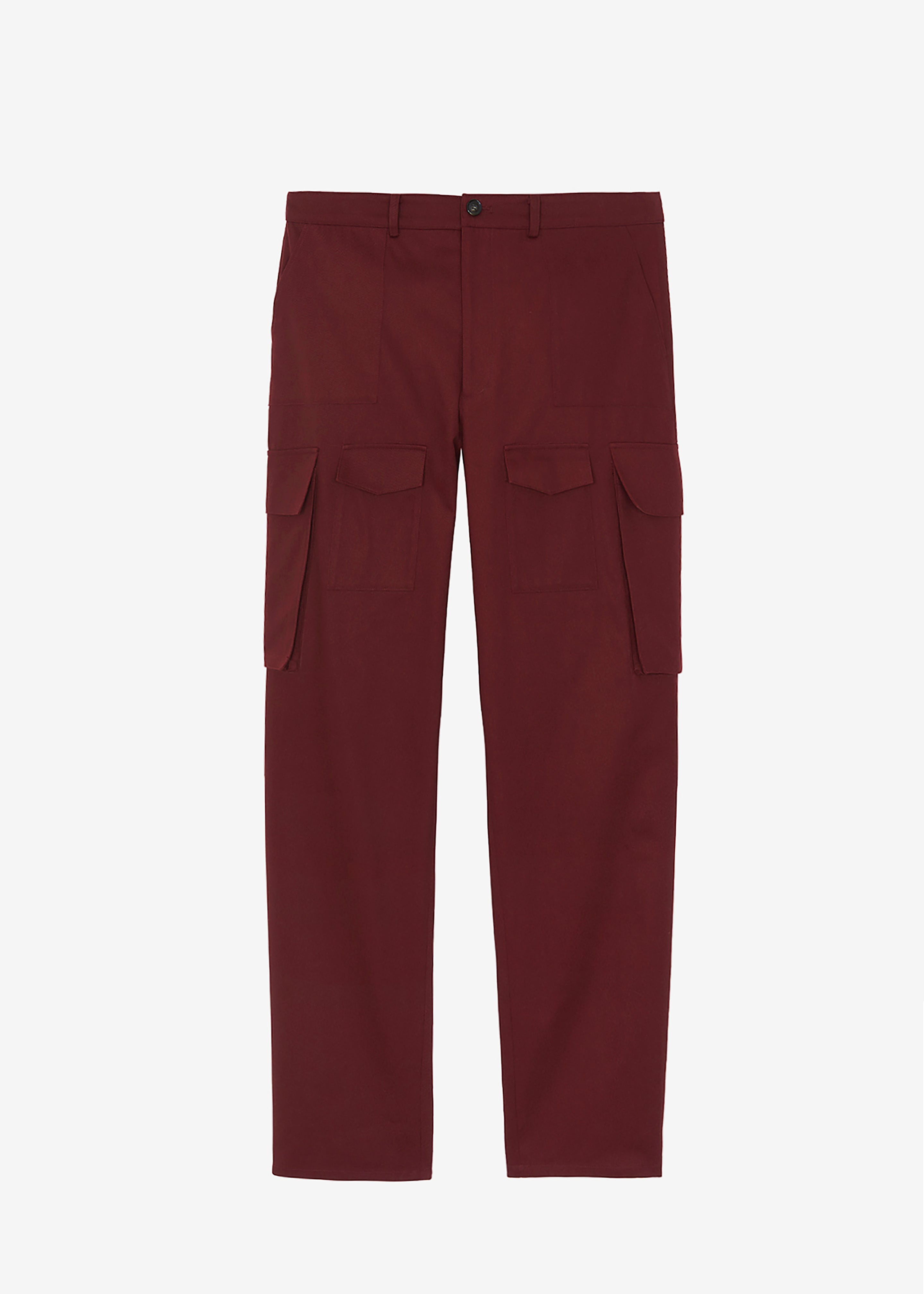 Carrie Twill Cargo Pants - Burgundy - 10