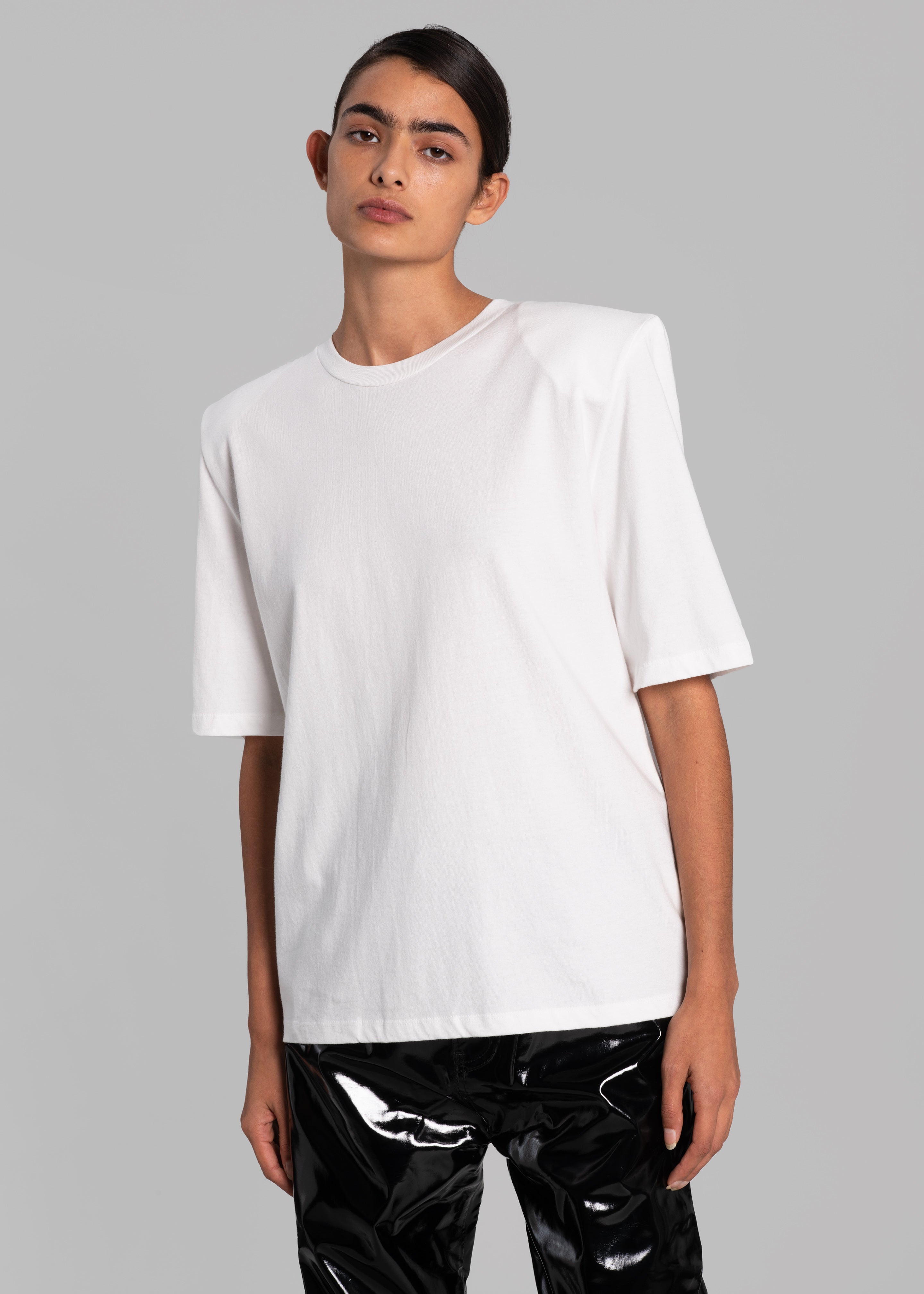 Padded white t shirt new arrivals