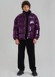 Carson Gloss Puffer - Aubergine