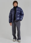 Carson Gloss Puffer - Navy