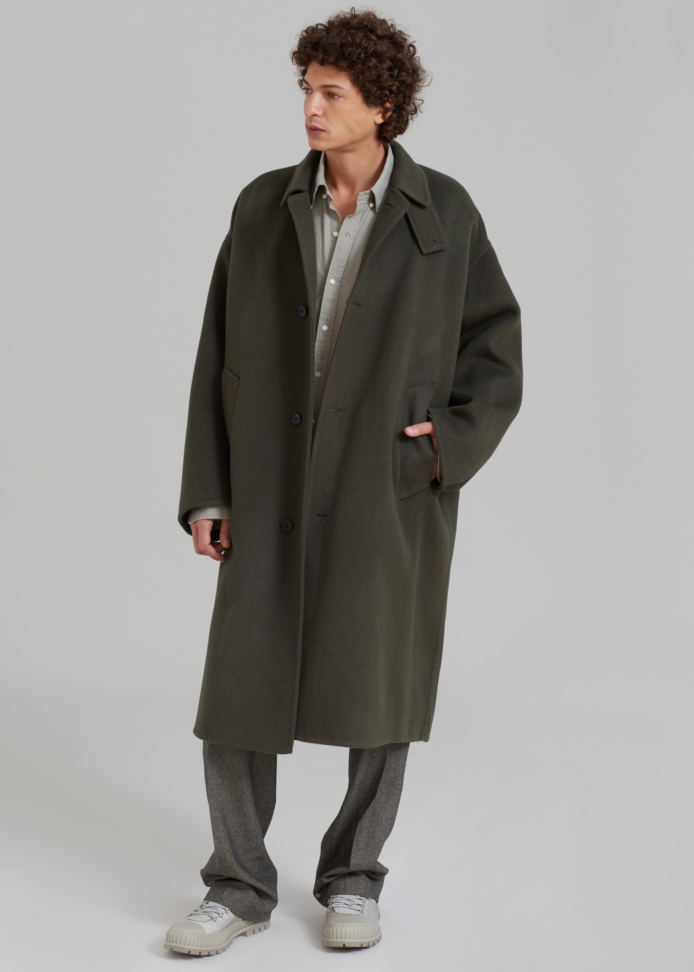 Croft Oversized Coat - Olive – The Frankie Shop