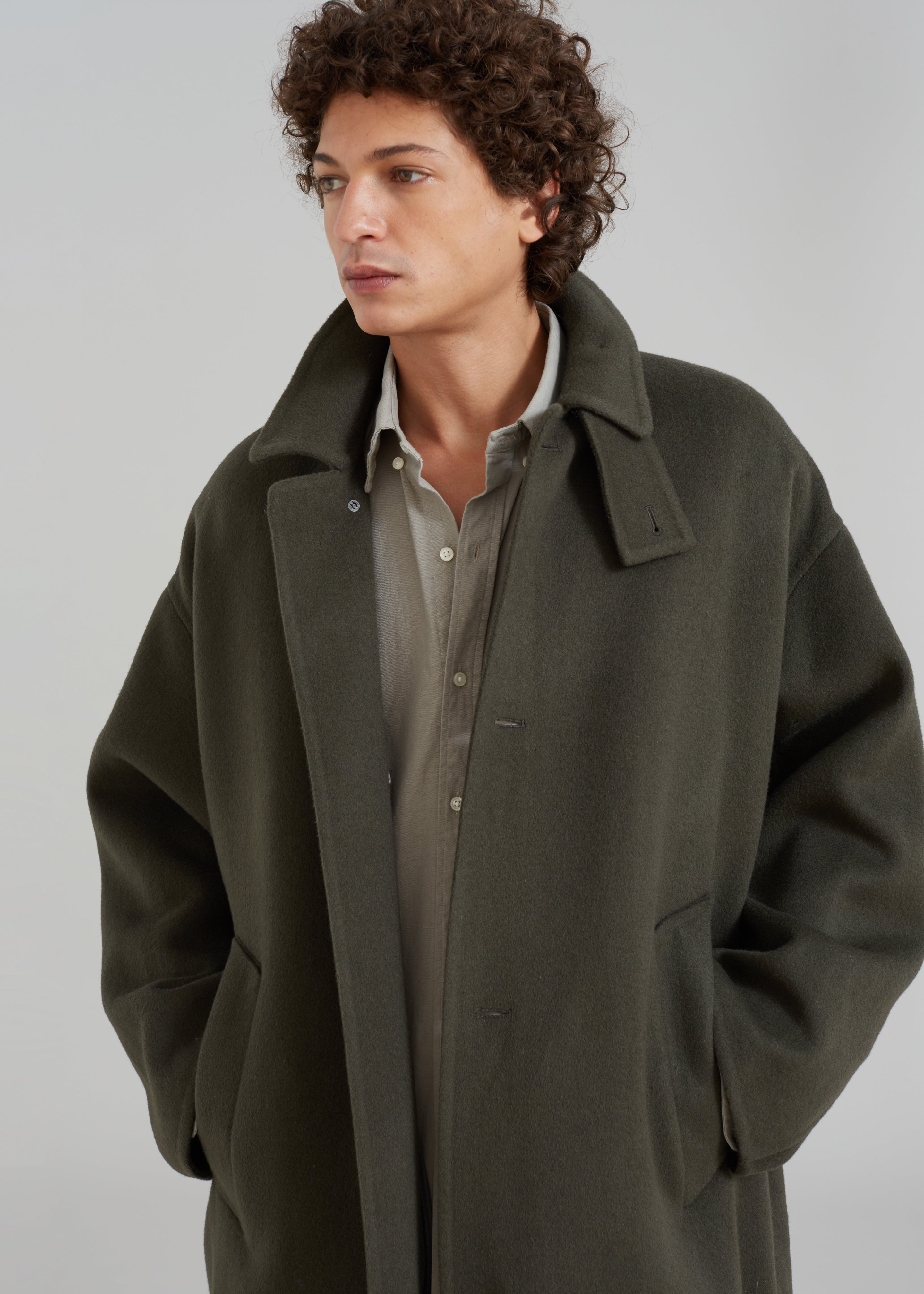 Croft Oversized Coat - Olive – The Frankie Shop