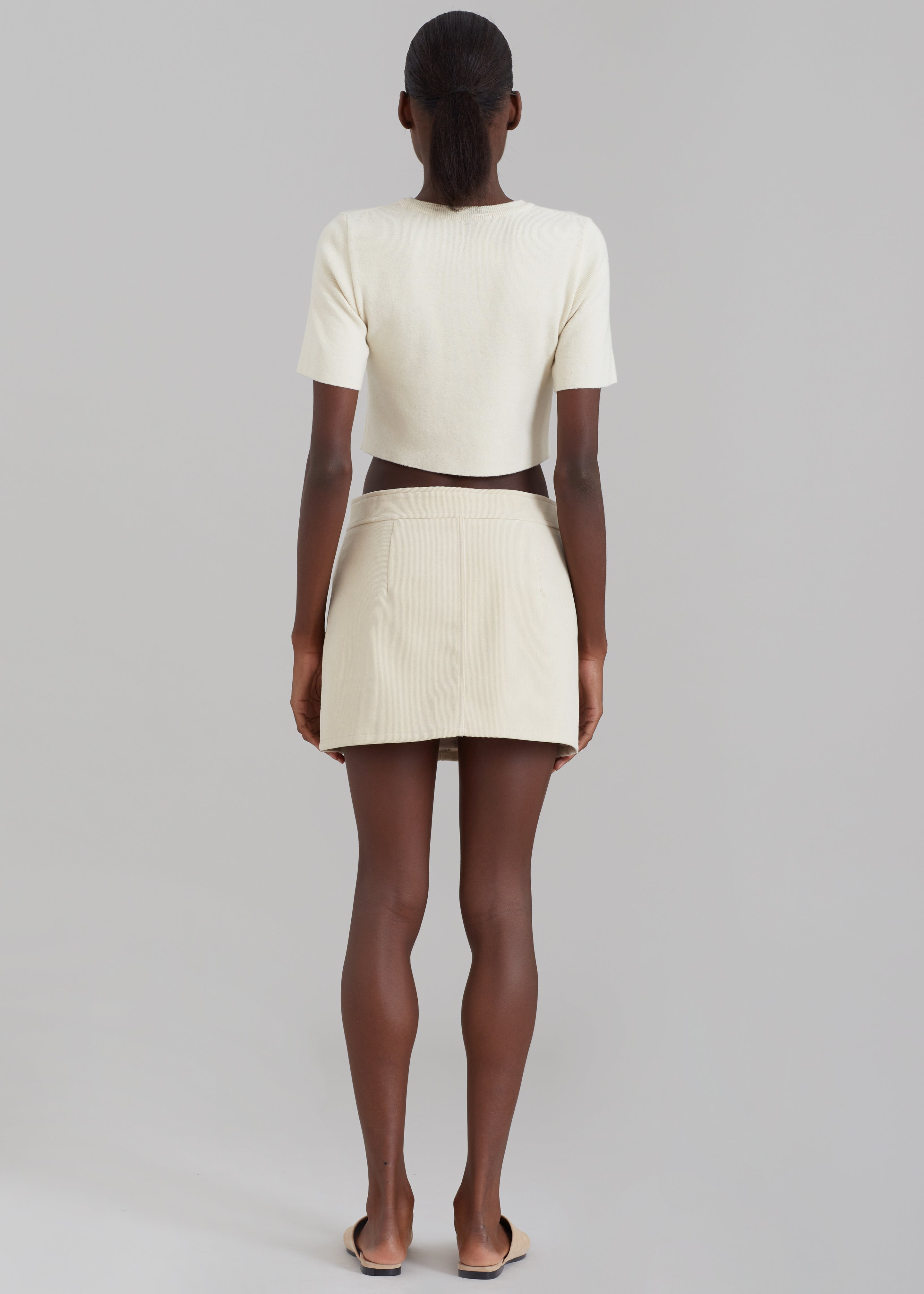 Dany Corduroy Mini Skirt - Cream - 5