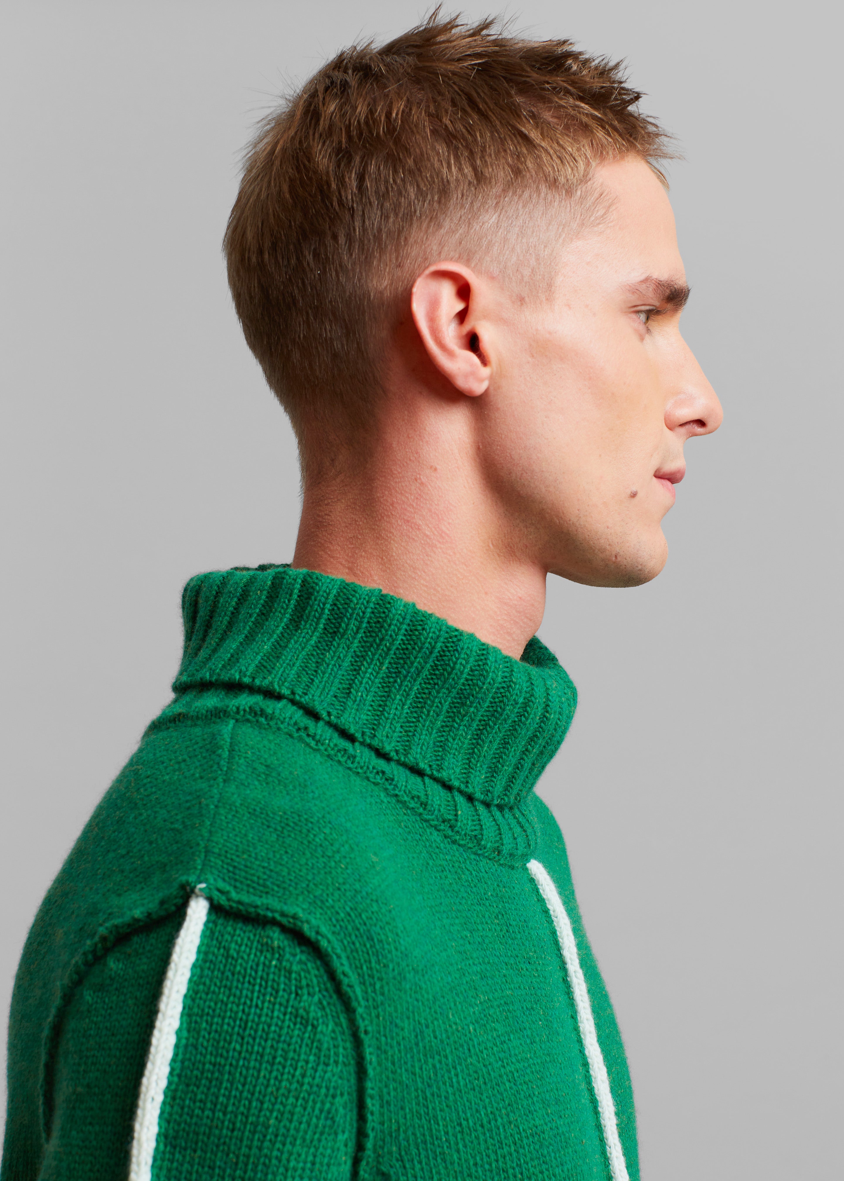 EGONLab Egonimati Turtleneck Sweater - Green Knit