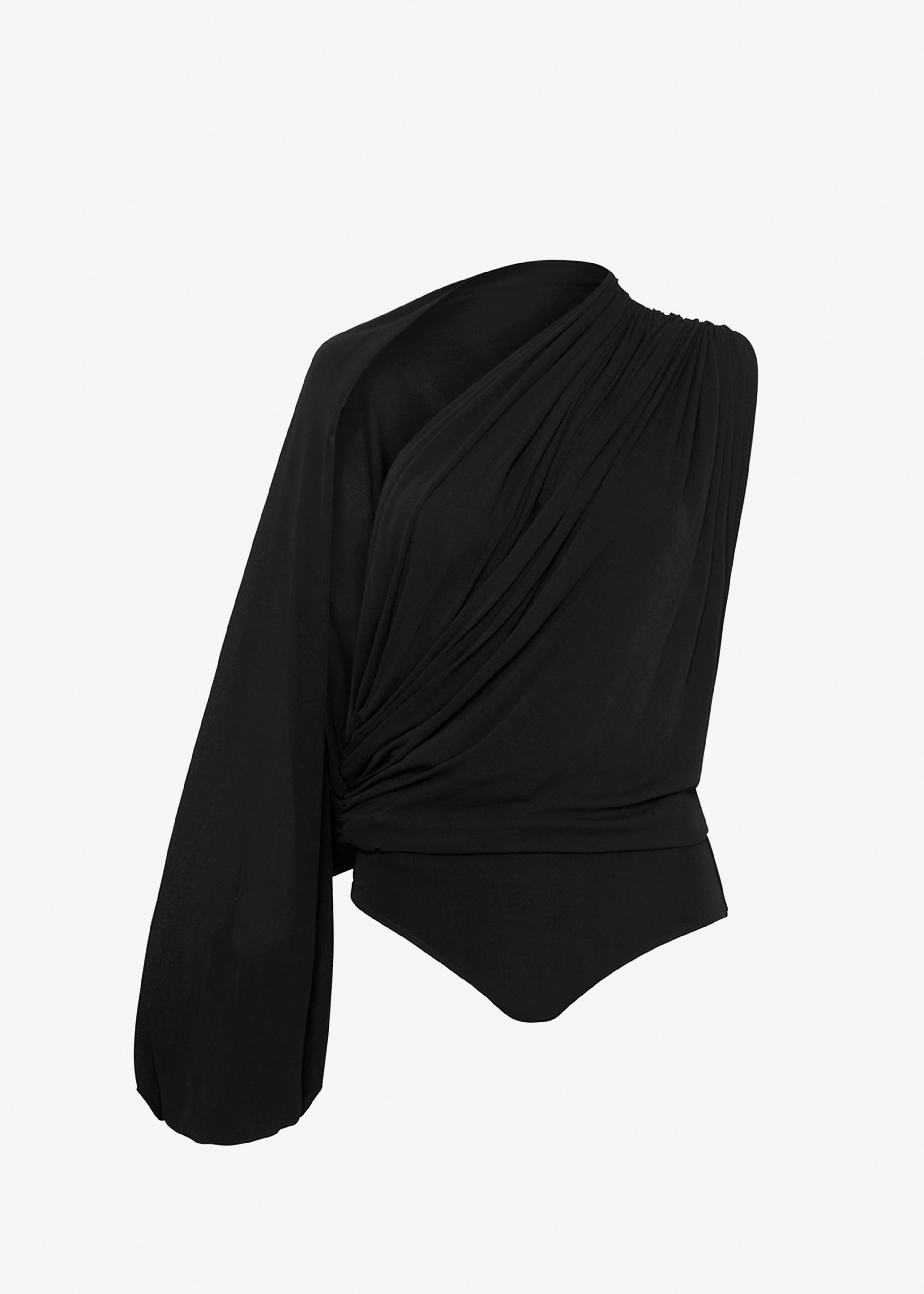 Esse Studios Gossamer Drape Bodysuit - Black - 4