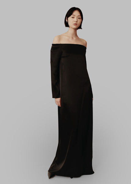 The Eco Edit ~ Shoulder-Bare Sculpting Maxi Dress - Onyx Black – HÁI the  label