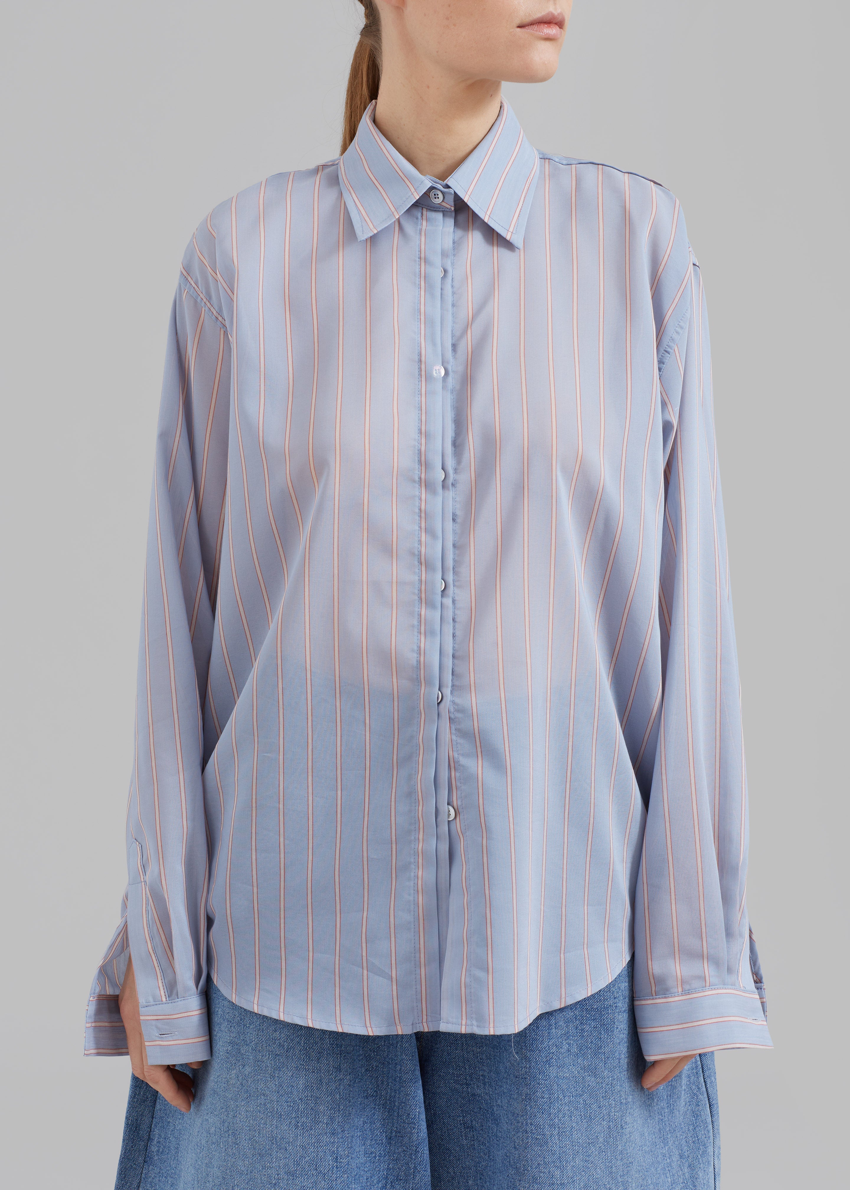 Florence Stripe Shirt - Blue Combo - 3