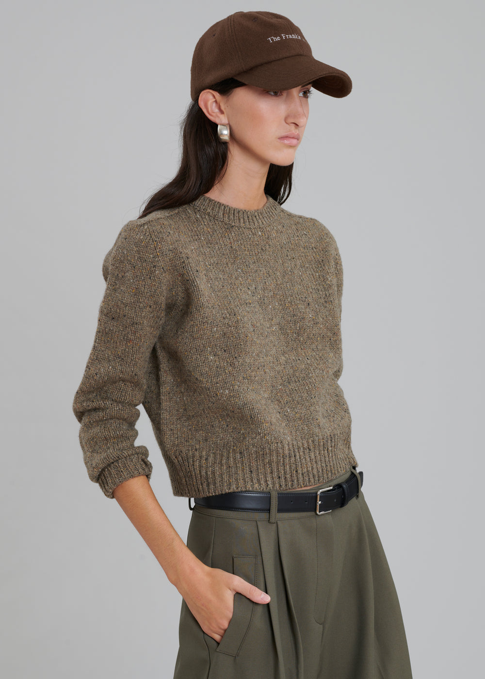 Frankie Wool Baseball Cap - Chocolate - 1