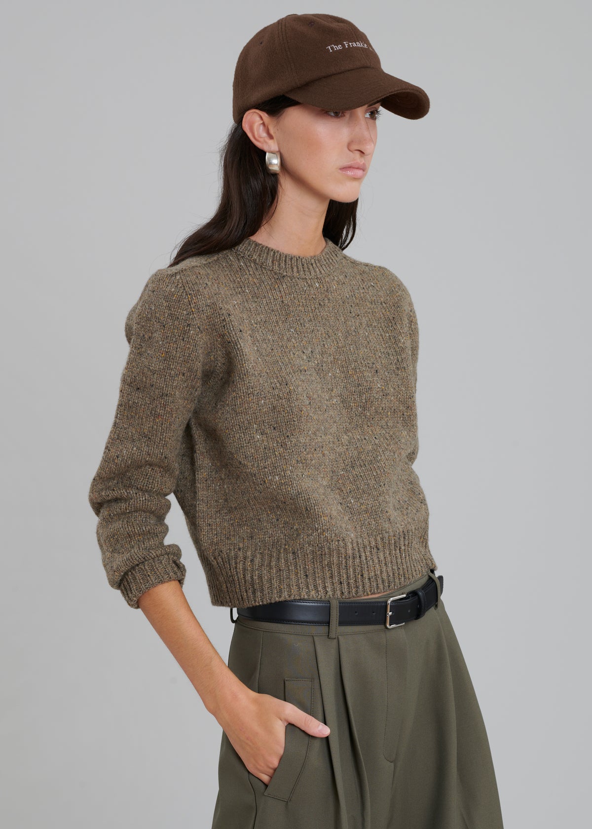 Frankie Wool Baseball Cap - Chocolate - 2