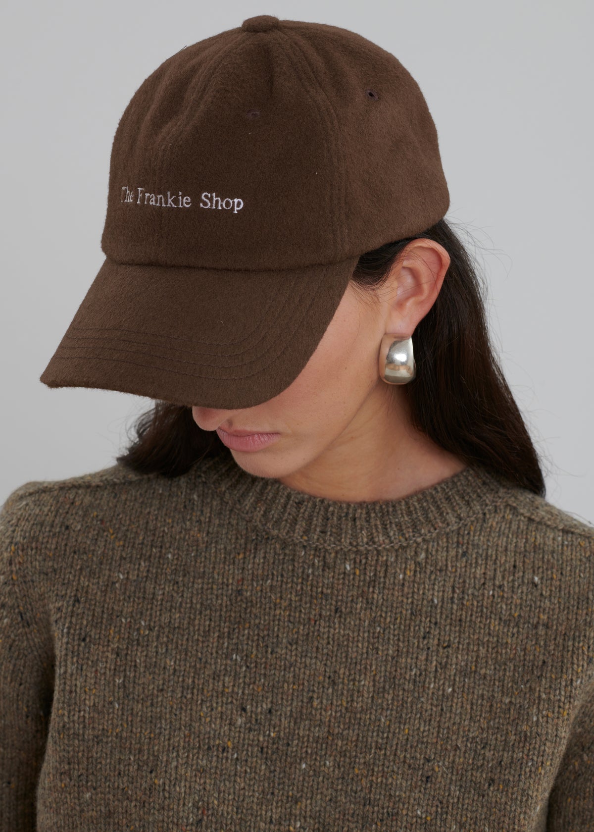 Frankie Wool Baseball Cap - Chocolate - 4