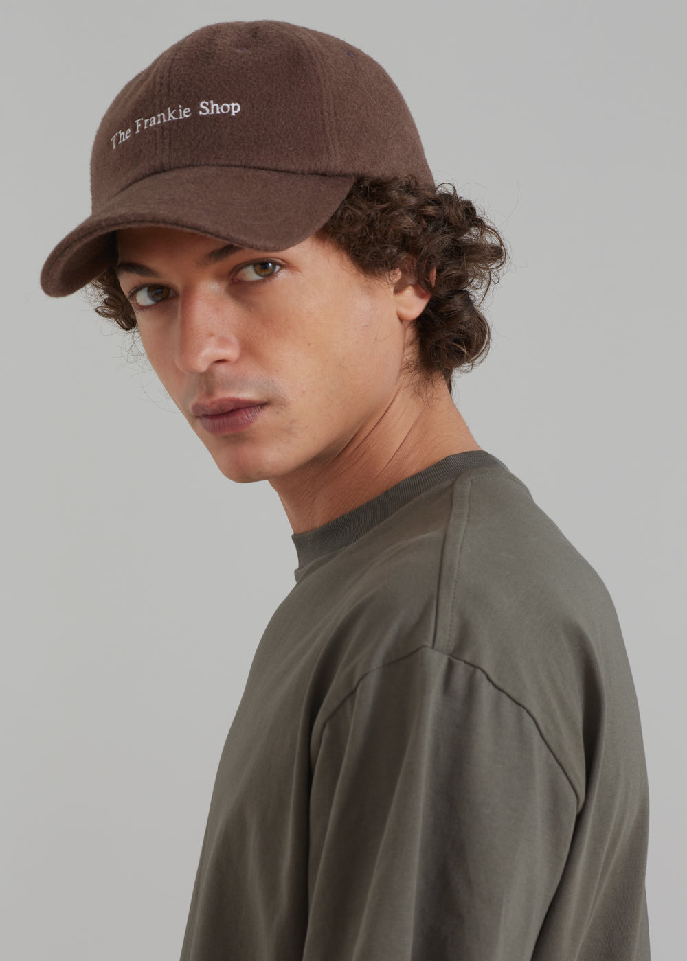 Frankie Wool Baseball Cap - Chocolate - 1