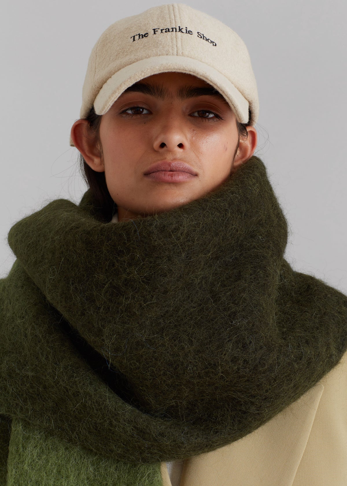 Frankie Boiled Wool Baseball Cap - Beige - 5