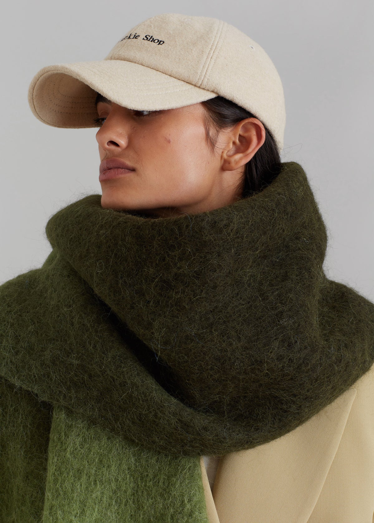 Frankie Boiled Wool Baseball Cap - Beige - 2