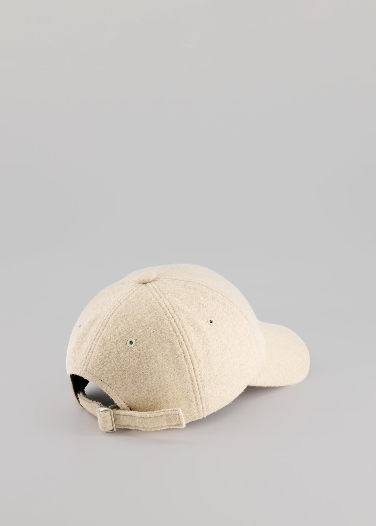 Frankie Boiled Wool Baseball Cap - Beige - 7