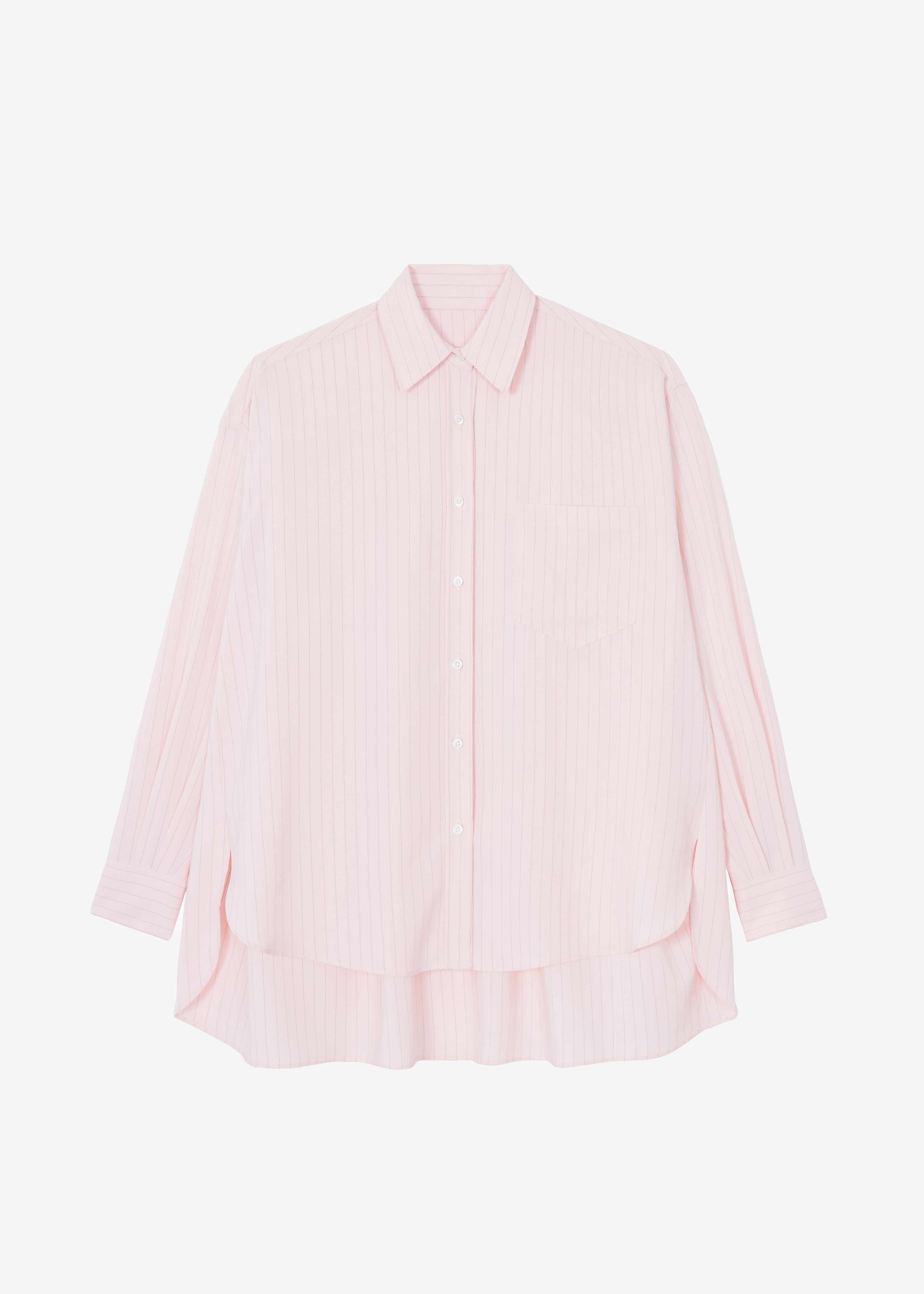 Georgia Fluid Shirt - Pink Pinstripe - 8