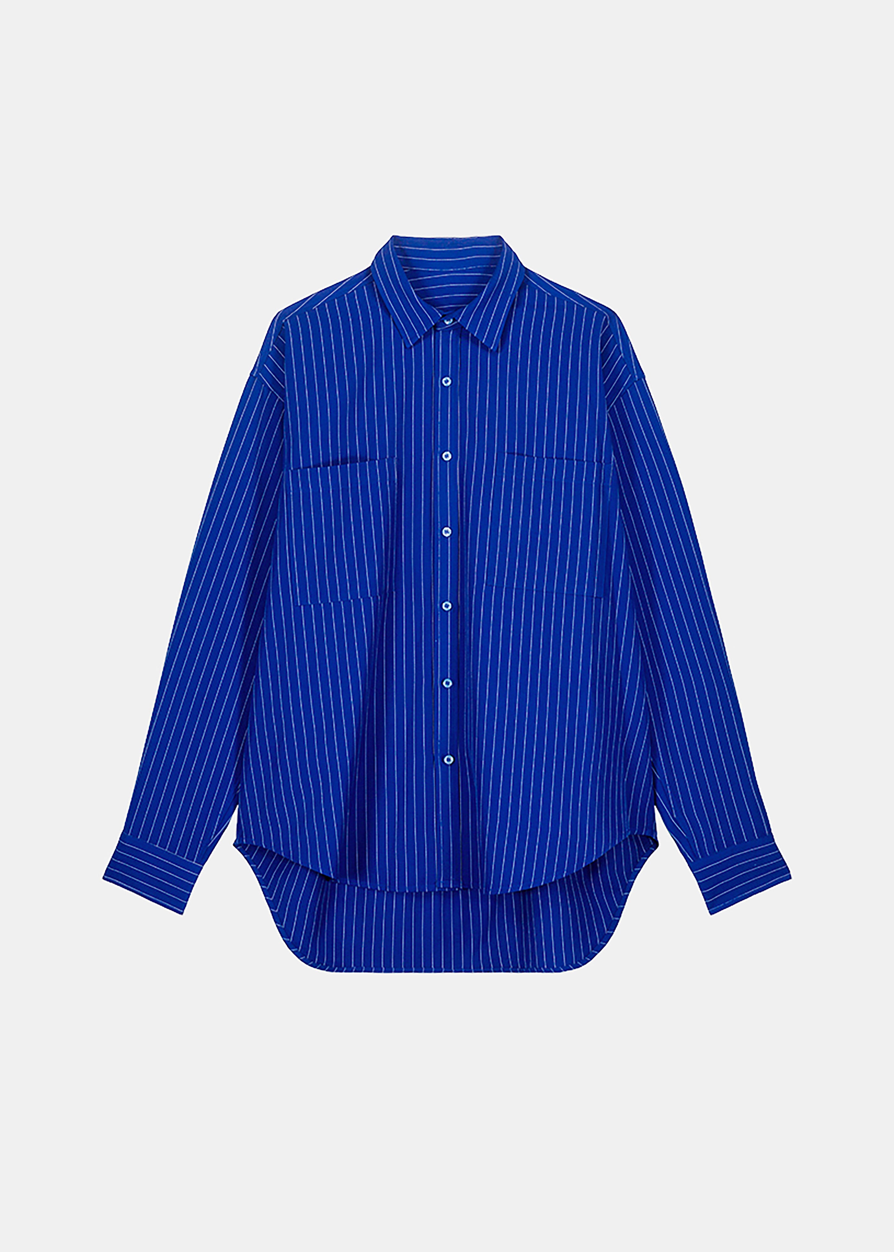 Georgia Fluid Stripe Shirt - Deep Blue – The Frankie Shop