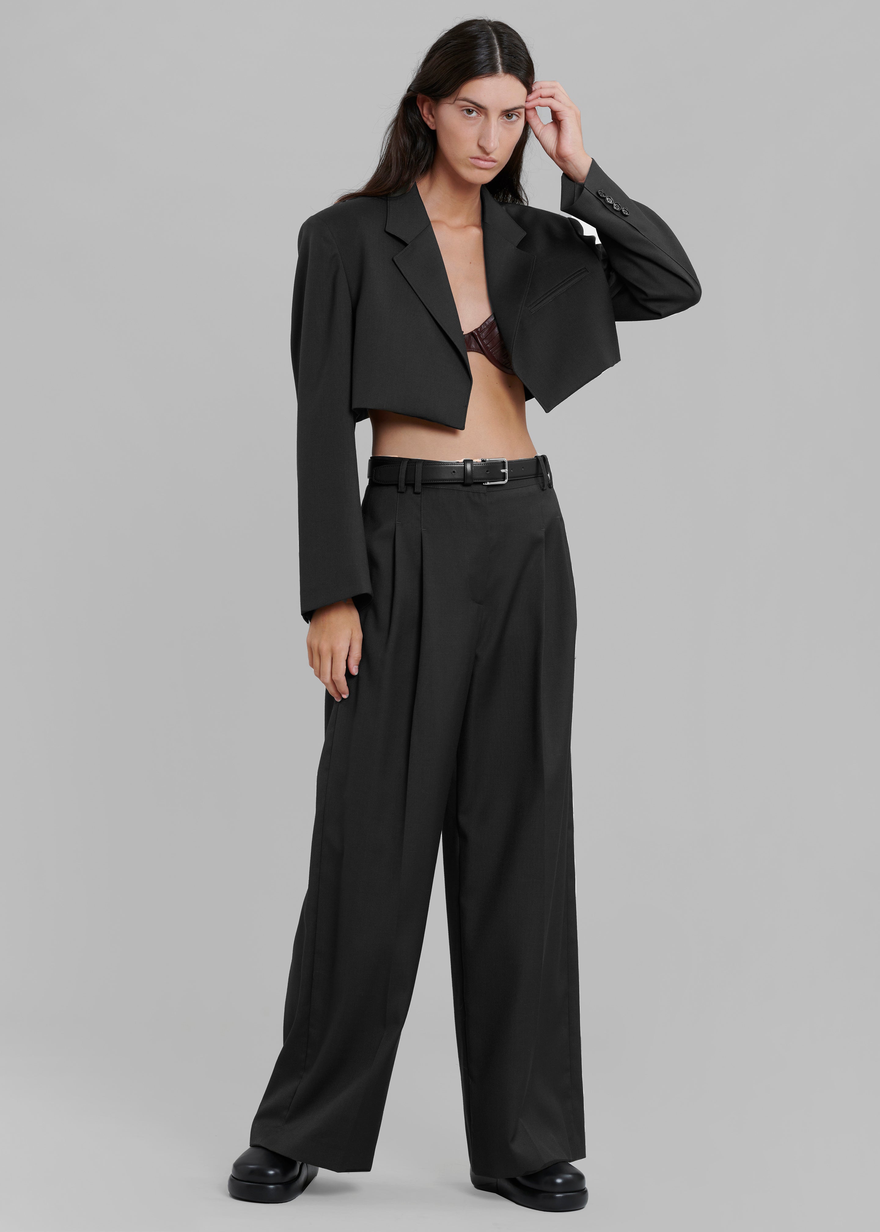 Glenn Wide Pants - Black – The Frankie Shop