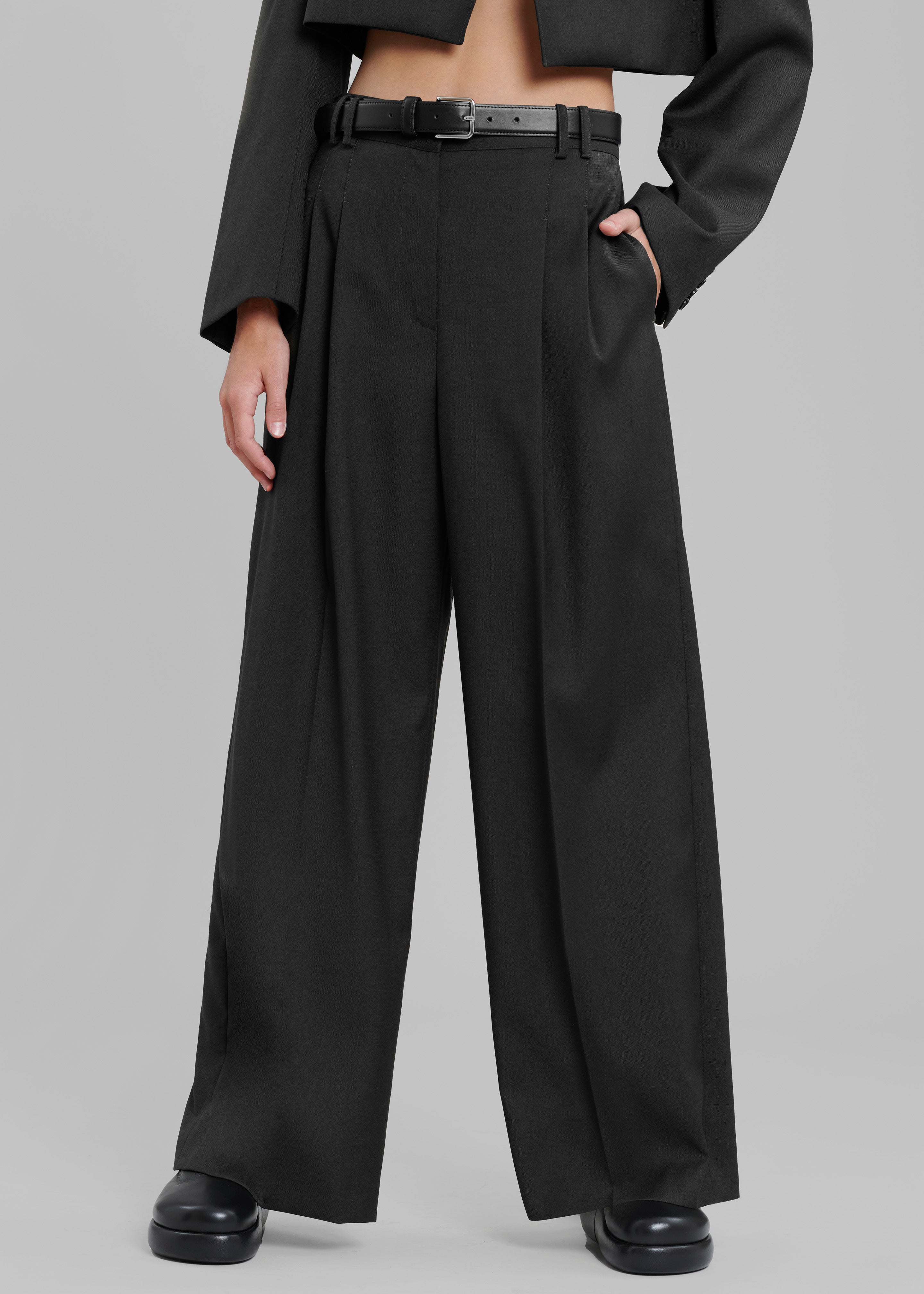 Glenn Wide Pants - Black – The Frankie Shop