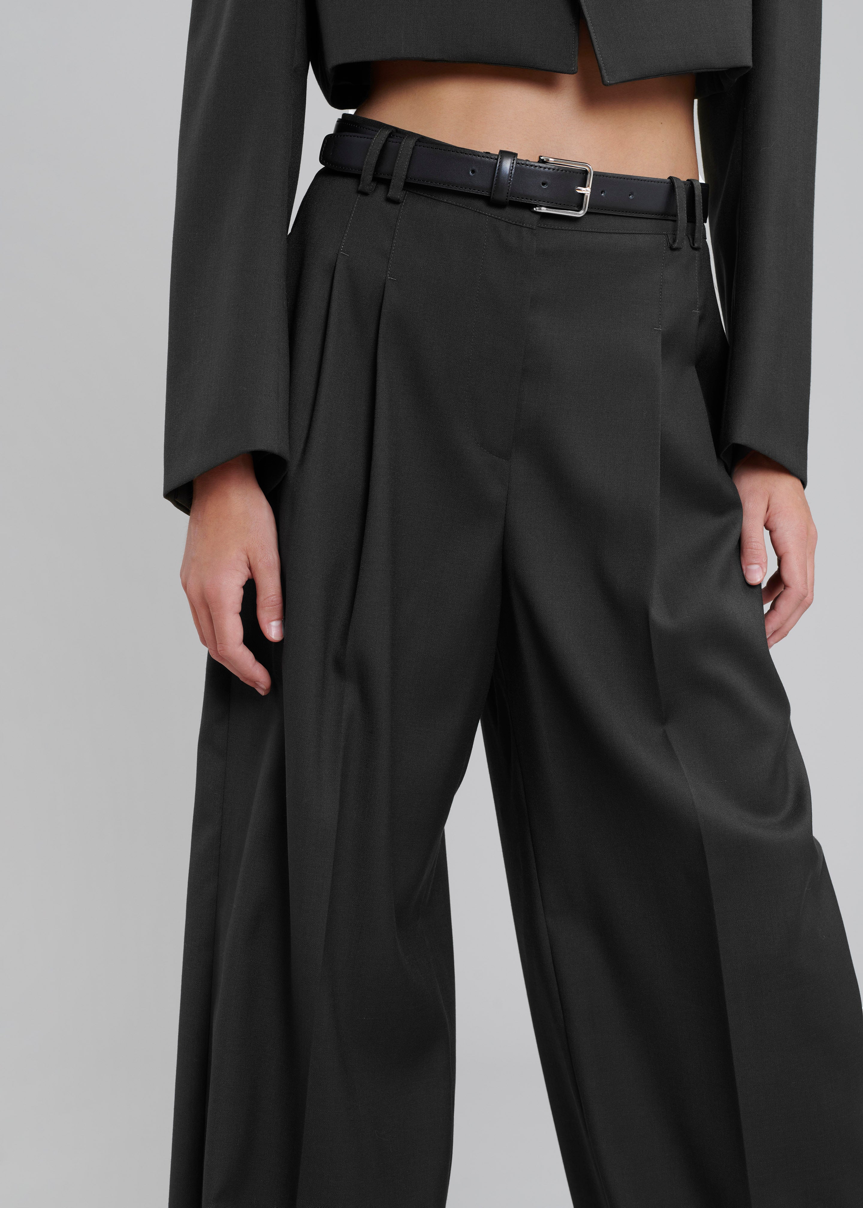 Glenn Wide Pants - Black – The Frankie Shop