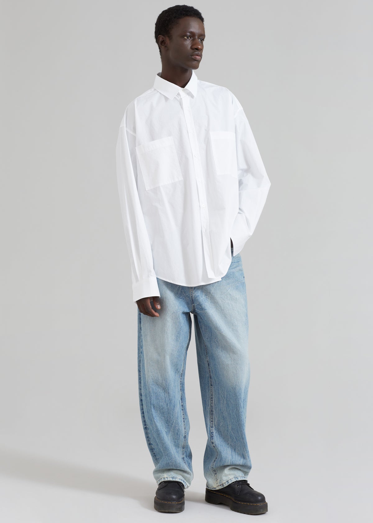 Gus Oversized Shirt White – The Frankie Shop